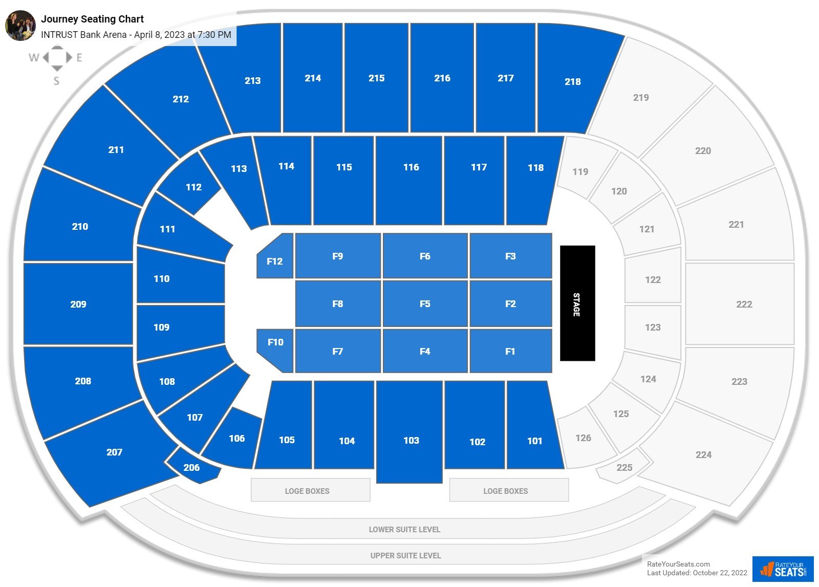 Intrust Bank Arena Concert Seating Chart 0590