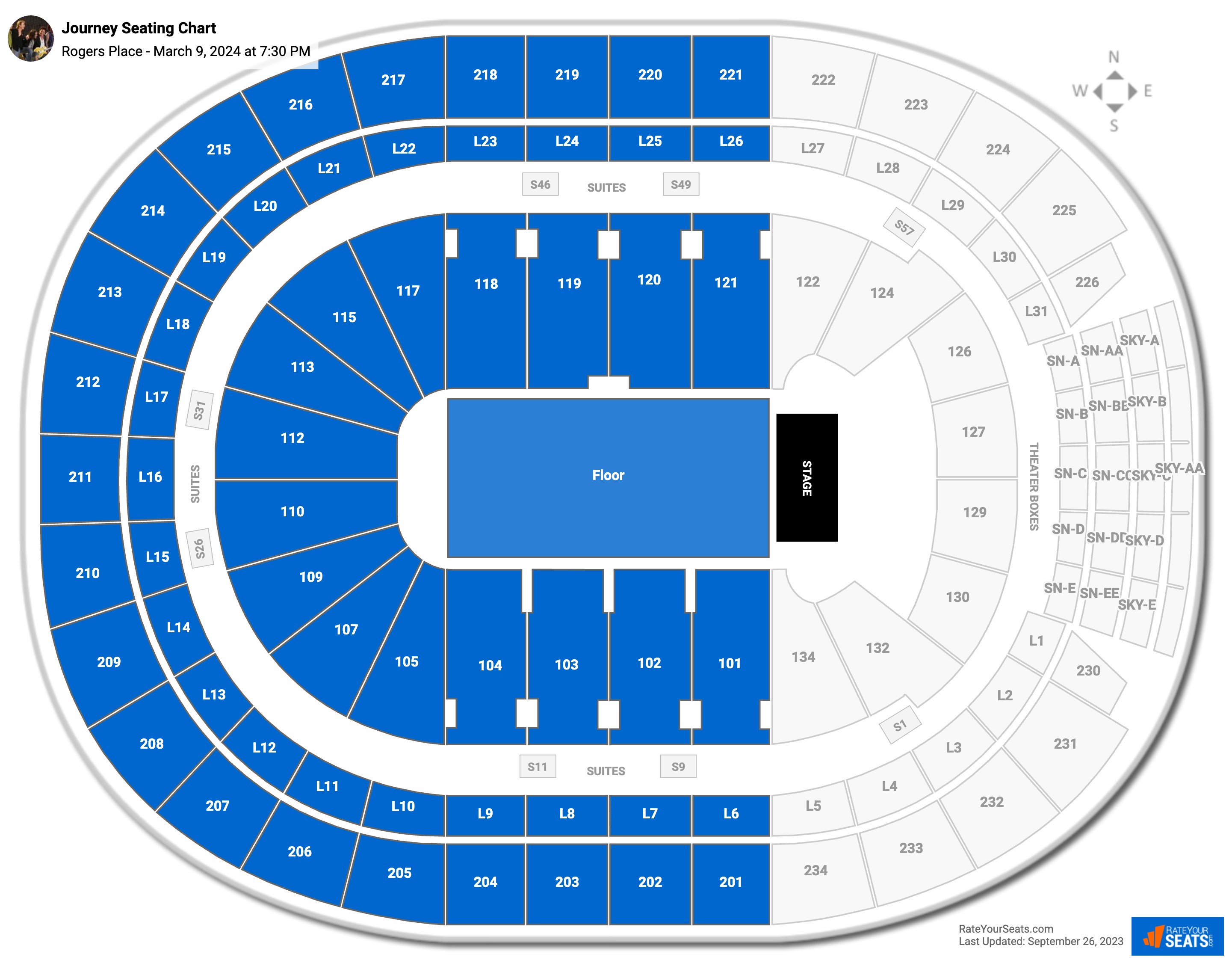 Rogers Place Concert Seating Chart