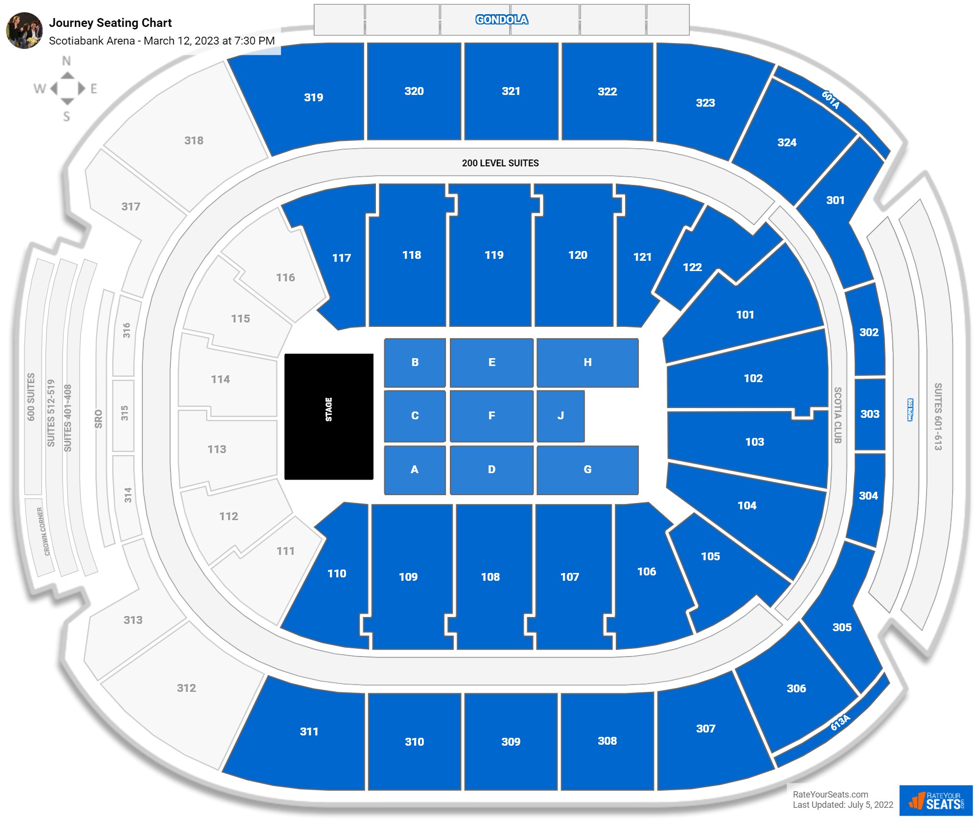 Scotiabank Arena Concert Seating Chart