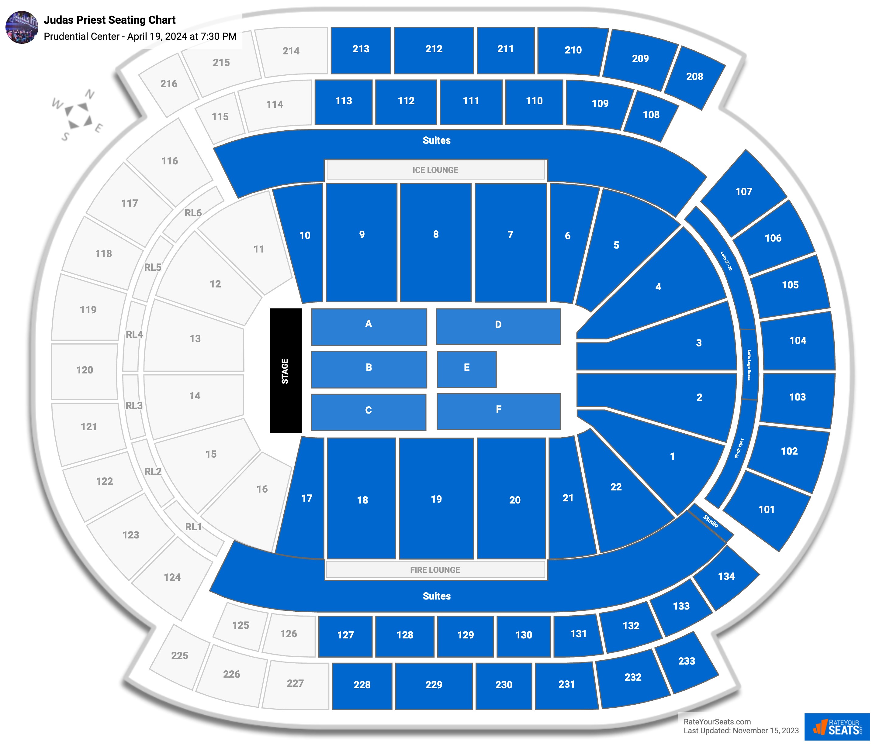 Prudential Center Concert Seating Chart - RateYourSeats.com