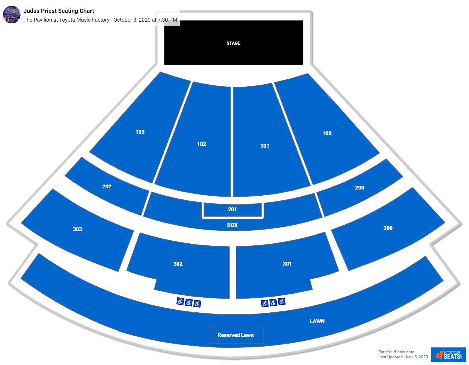 The Pavilion at Toyota Music Factory Seating Chart