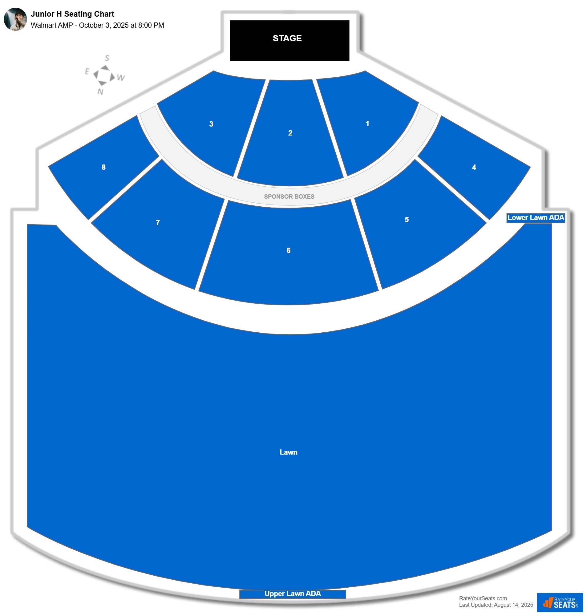Junior H seating chart Walmart AMP
