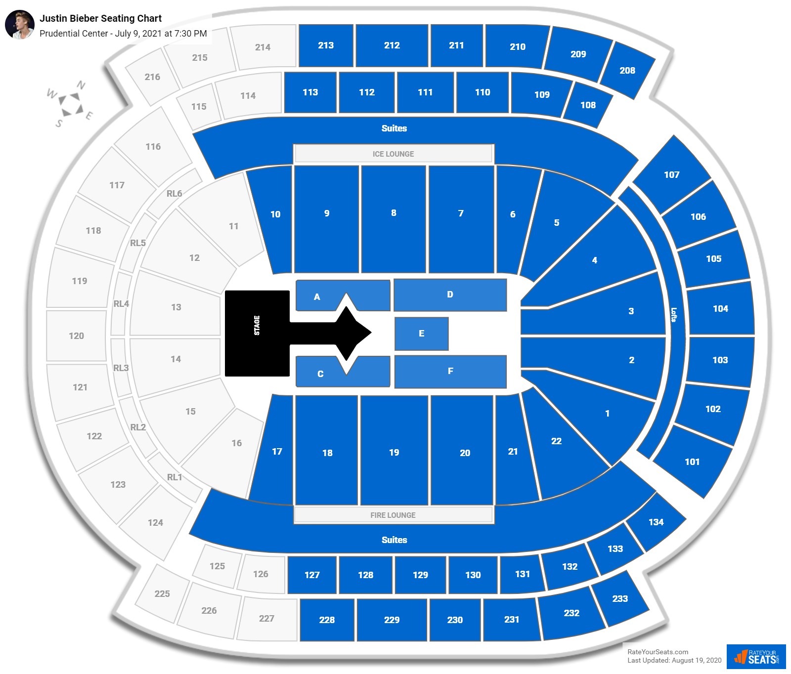 Justin Bieber seating chart Prudential Center