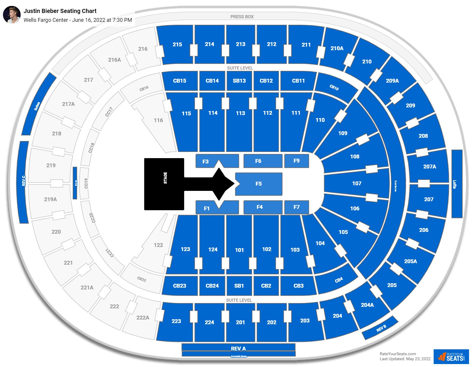 Wells Fargo Center Concert Seating Chart - RateYourSeats.com