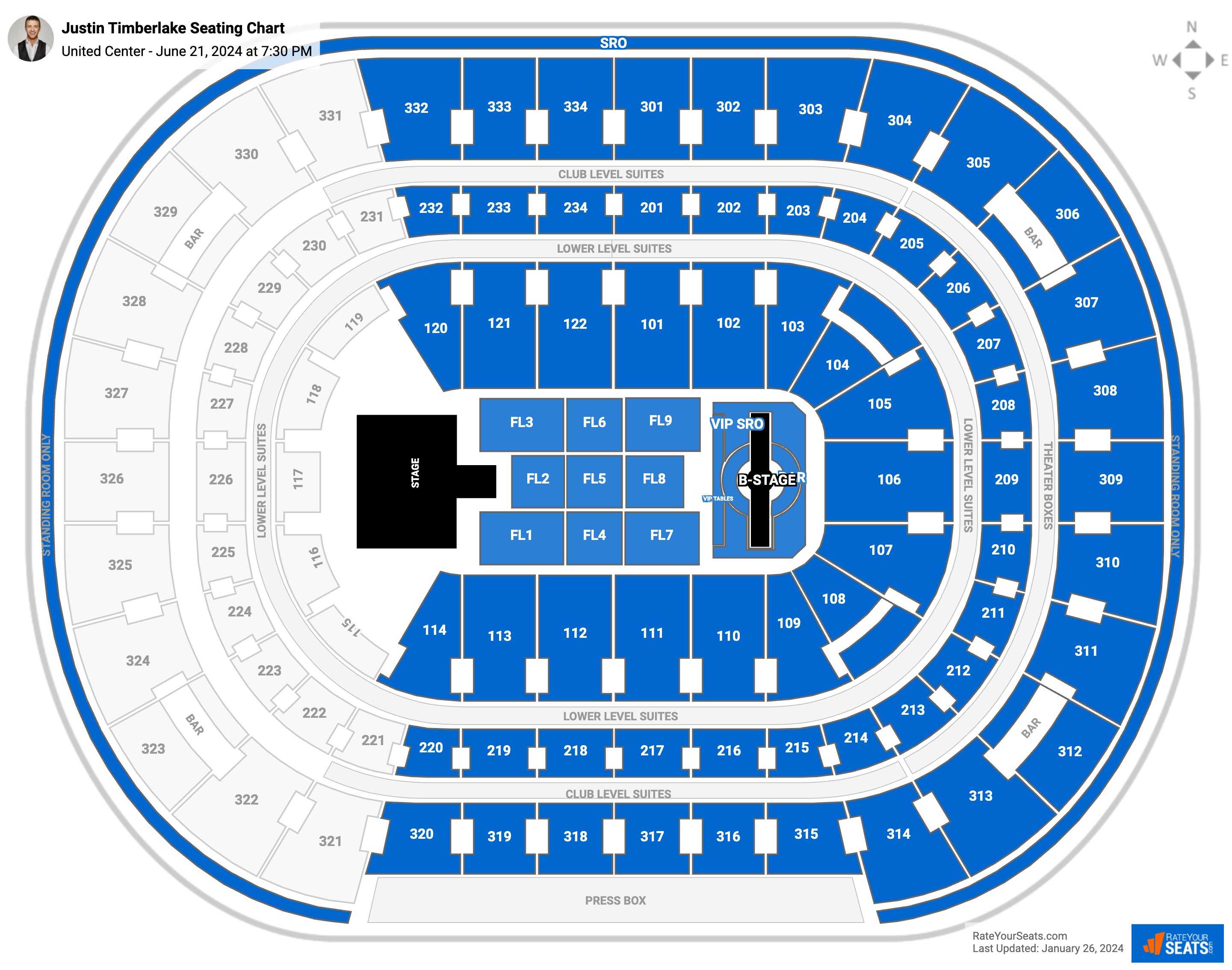 Square Garden Seating Chart Justin Timberlake