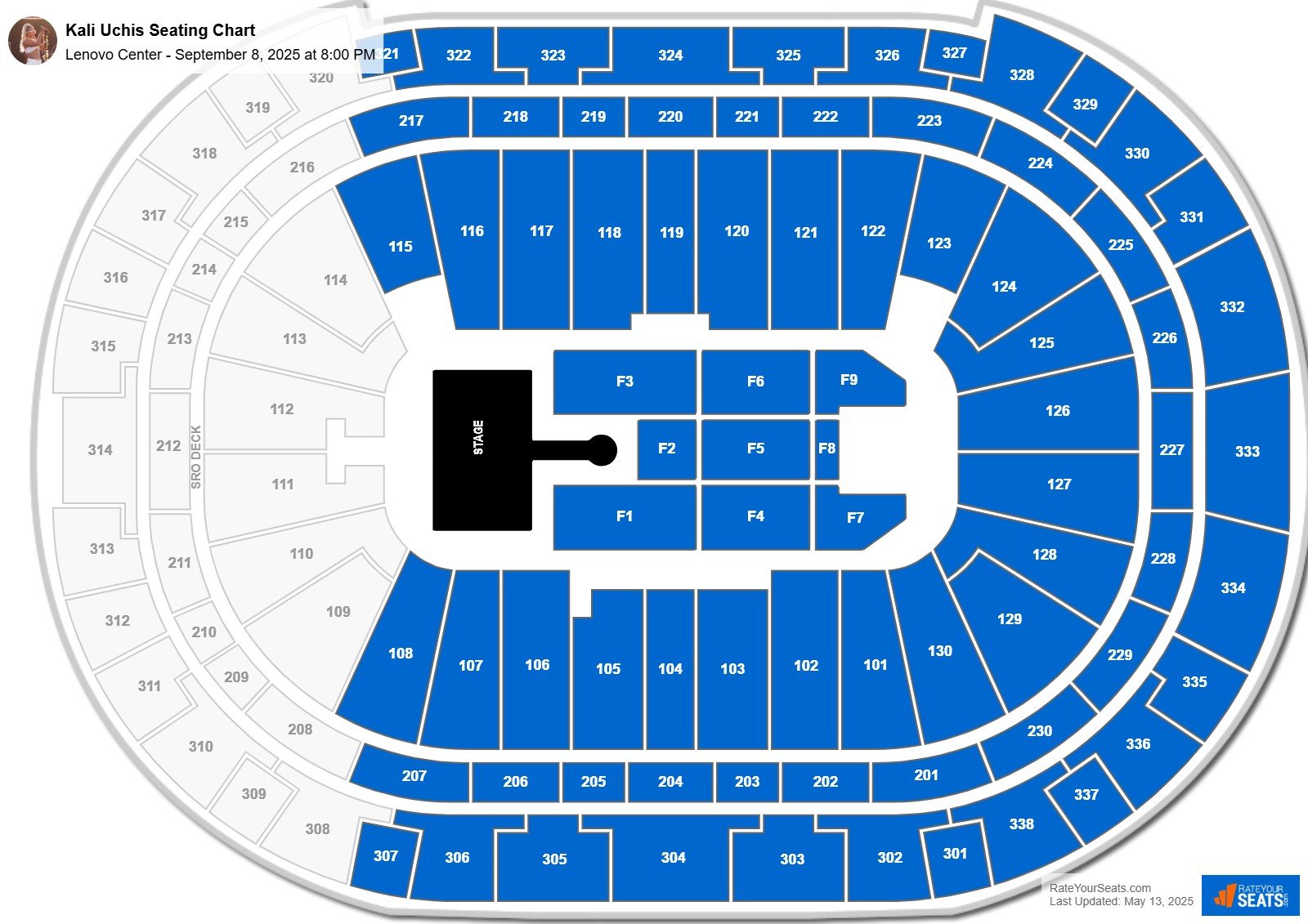 Kali Uchis seating chart Lenovo Center