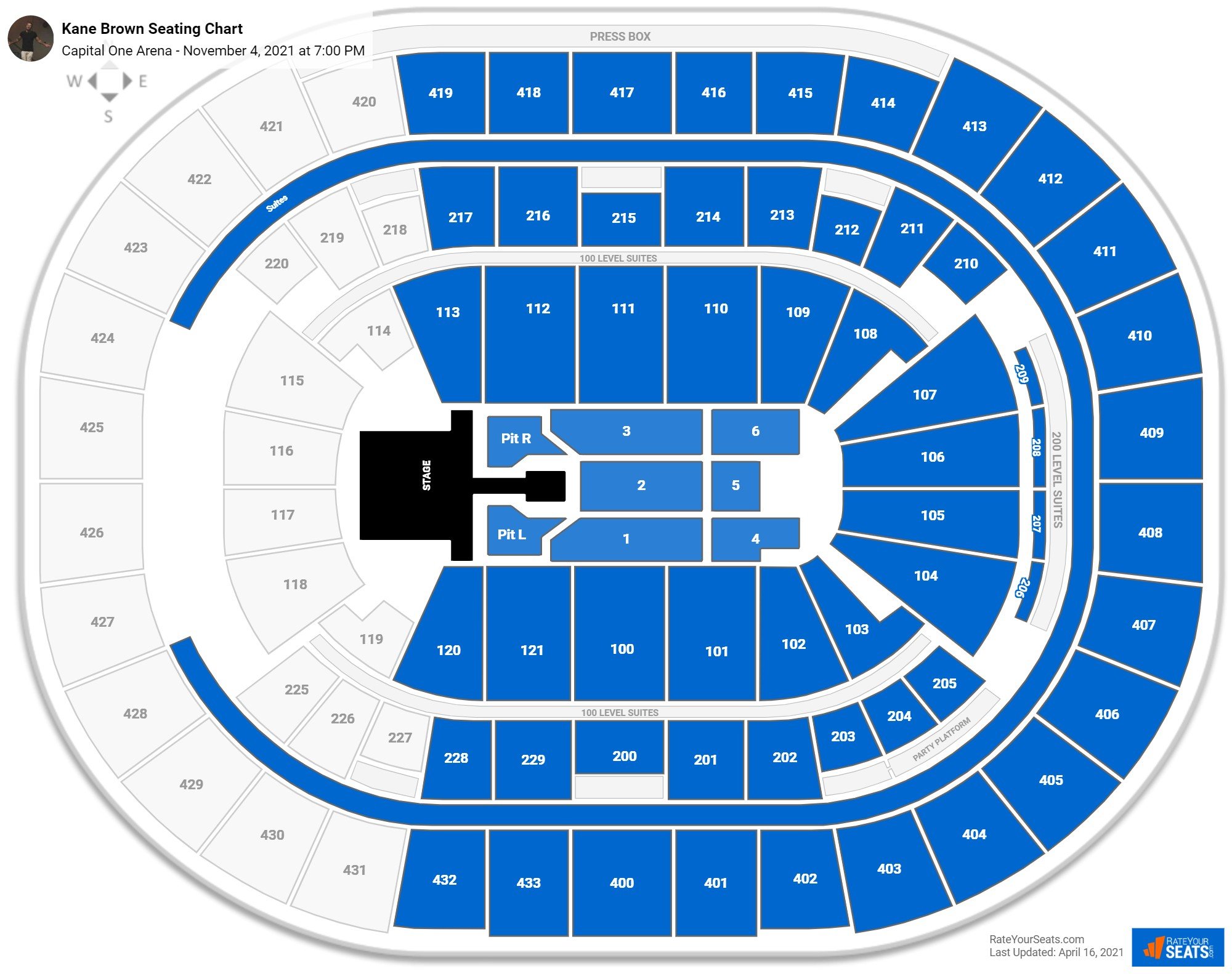 Capital One Arena Seating Charts for Concerts
