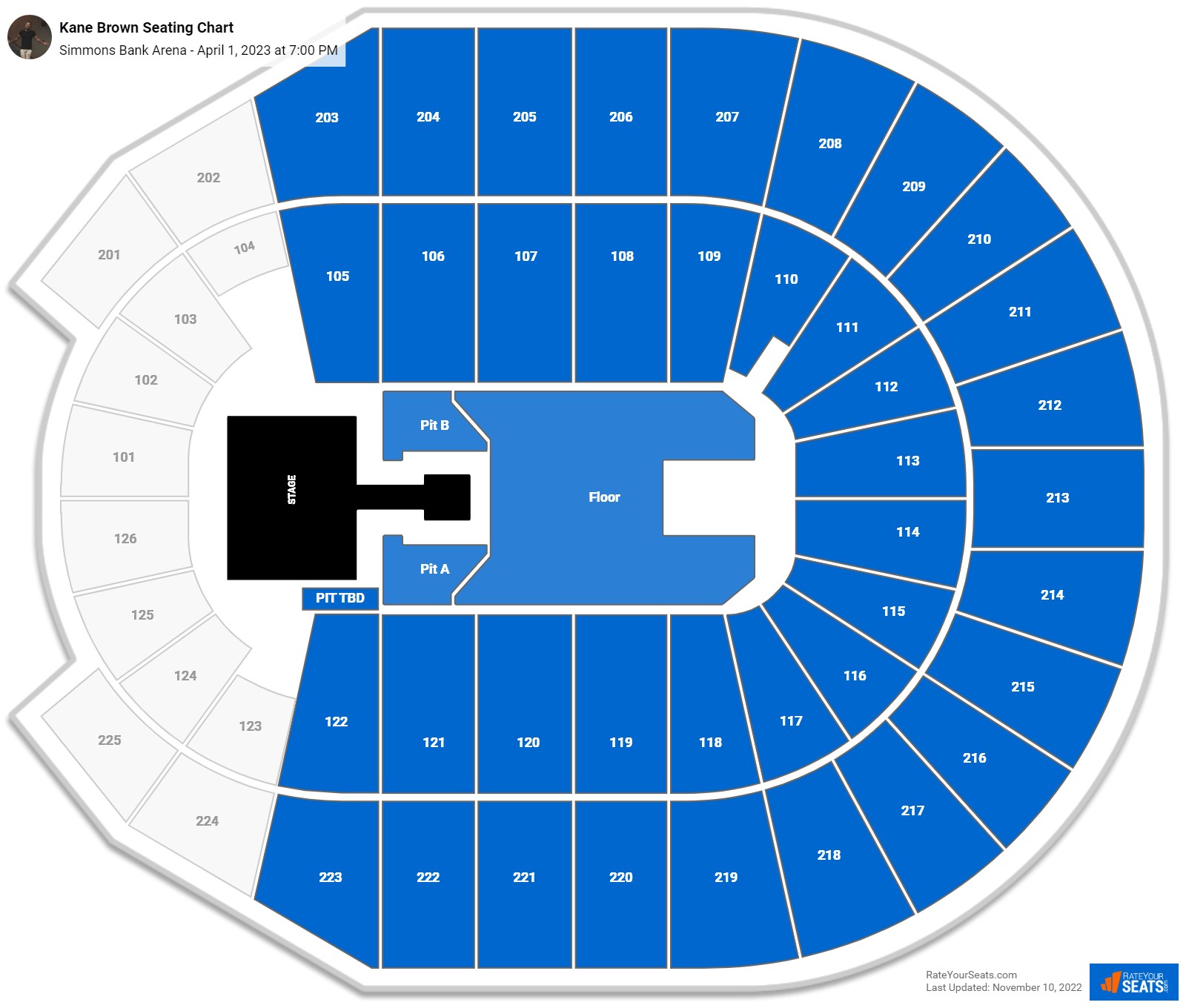 Simmons Bank Arena Seating Chart - RateYourSeats.com