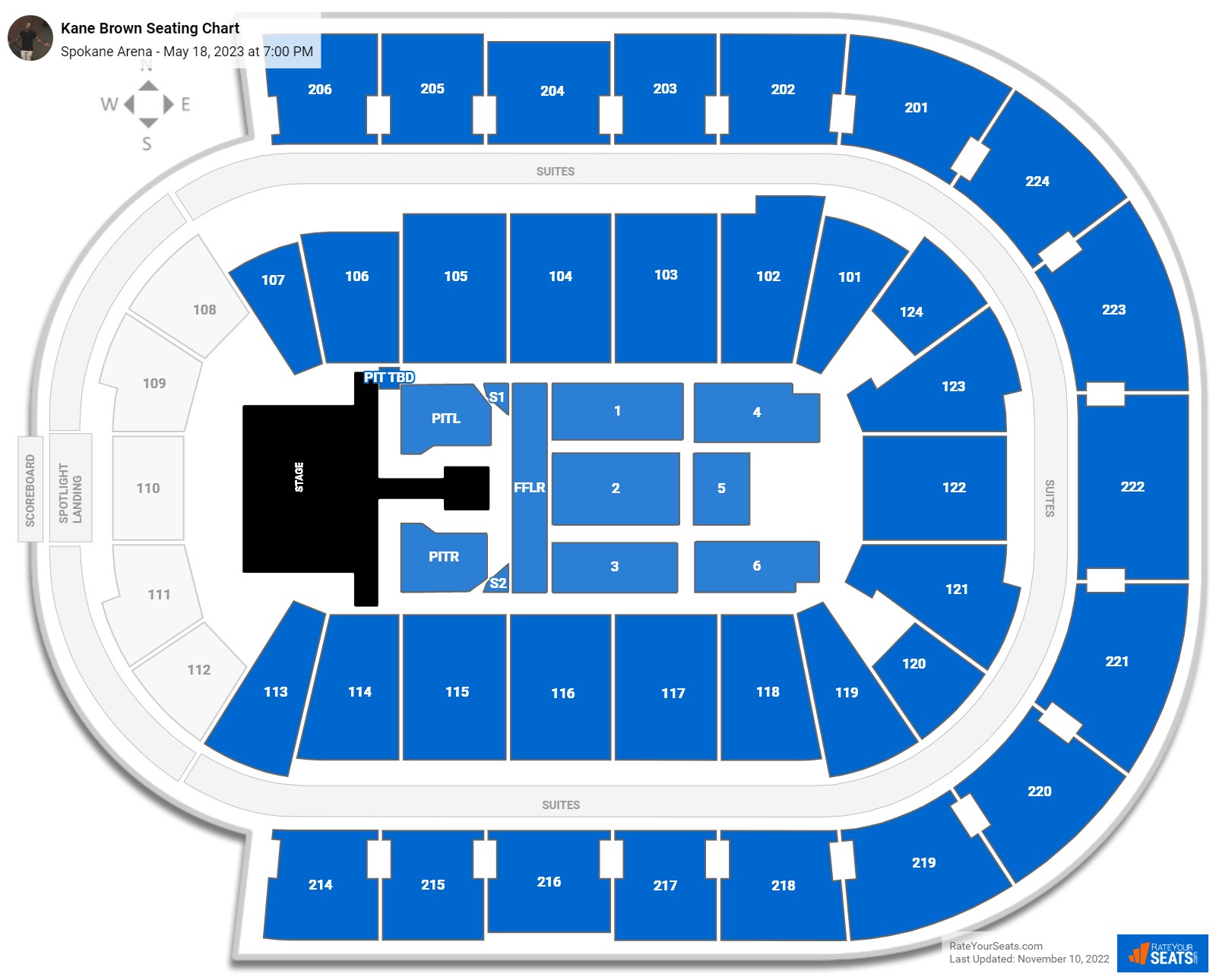 Spokane Arena Concert Seating Chart