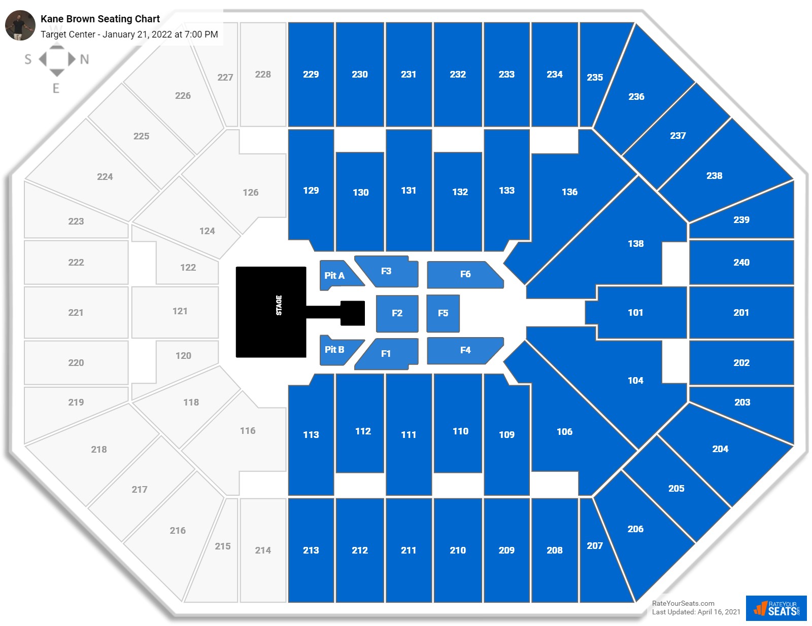 Target Center Seating Charts for Concerts RateYourSeats com