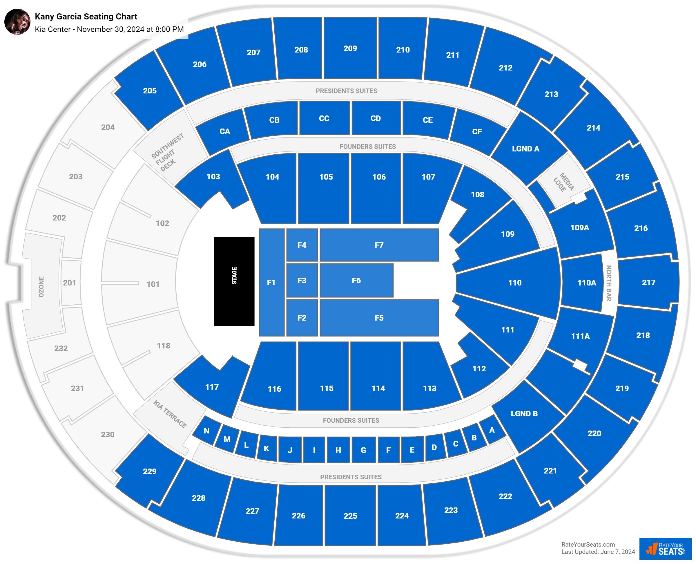 Kia Center Concert Seating Chart - RateYourSeats.com