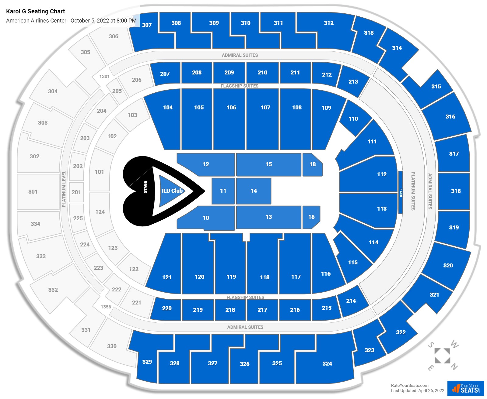 American Airlines Center Concert Seating Chart