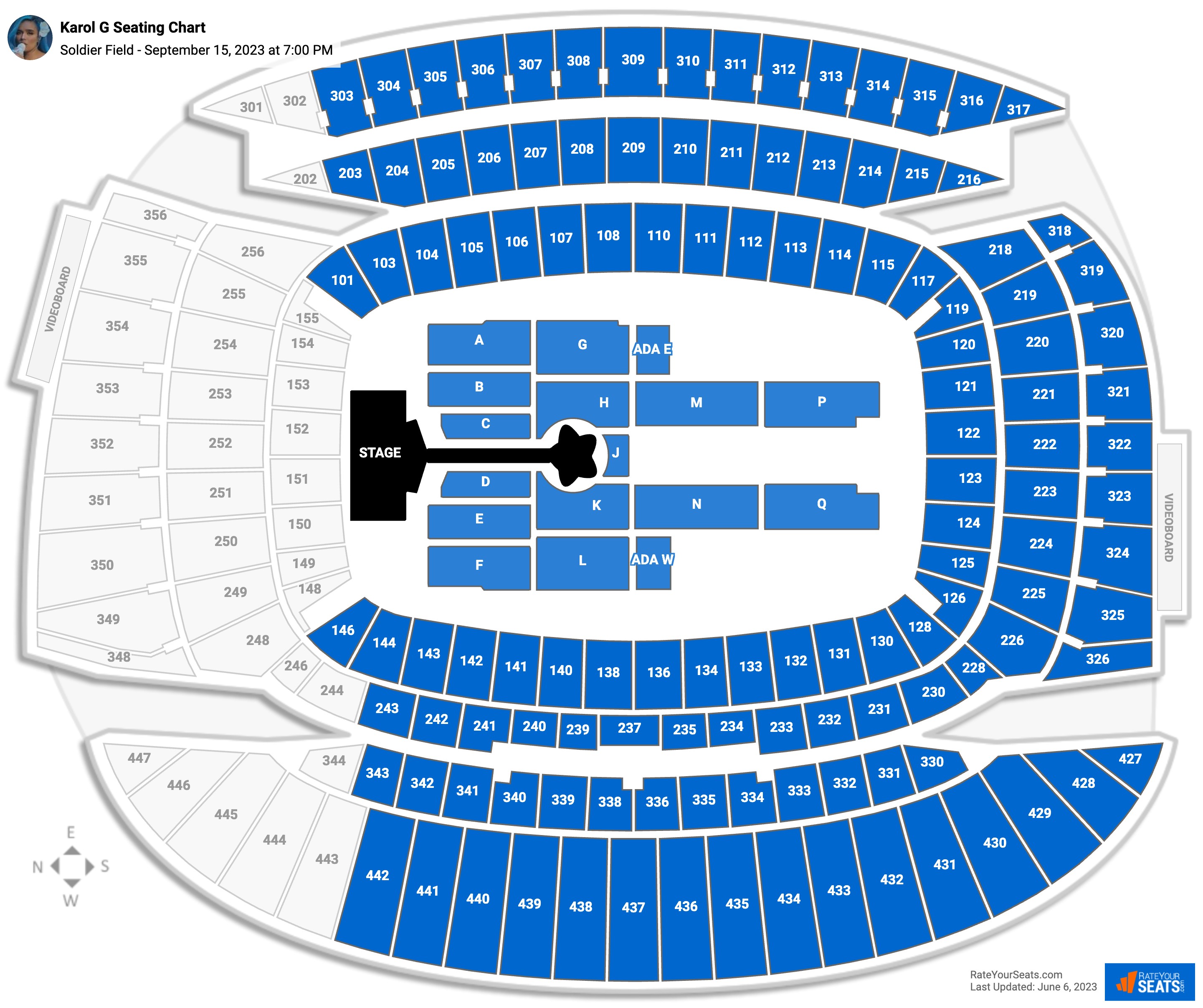 Soldier Field Concert Seating Chart