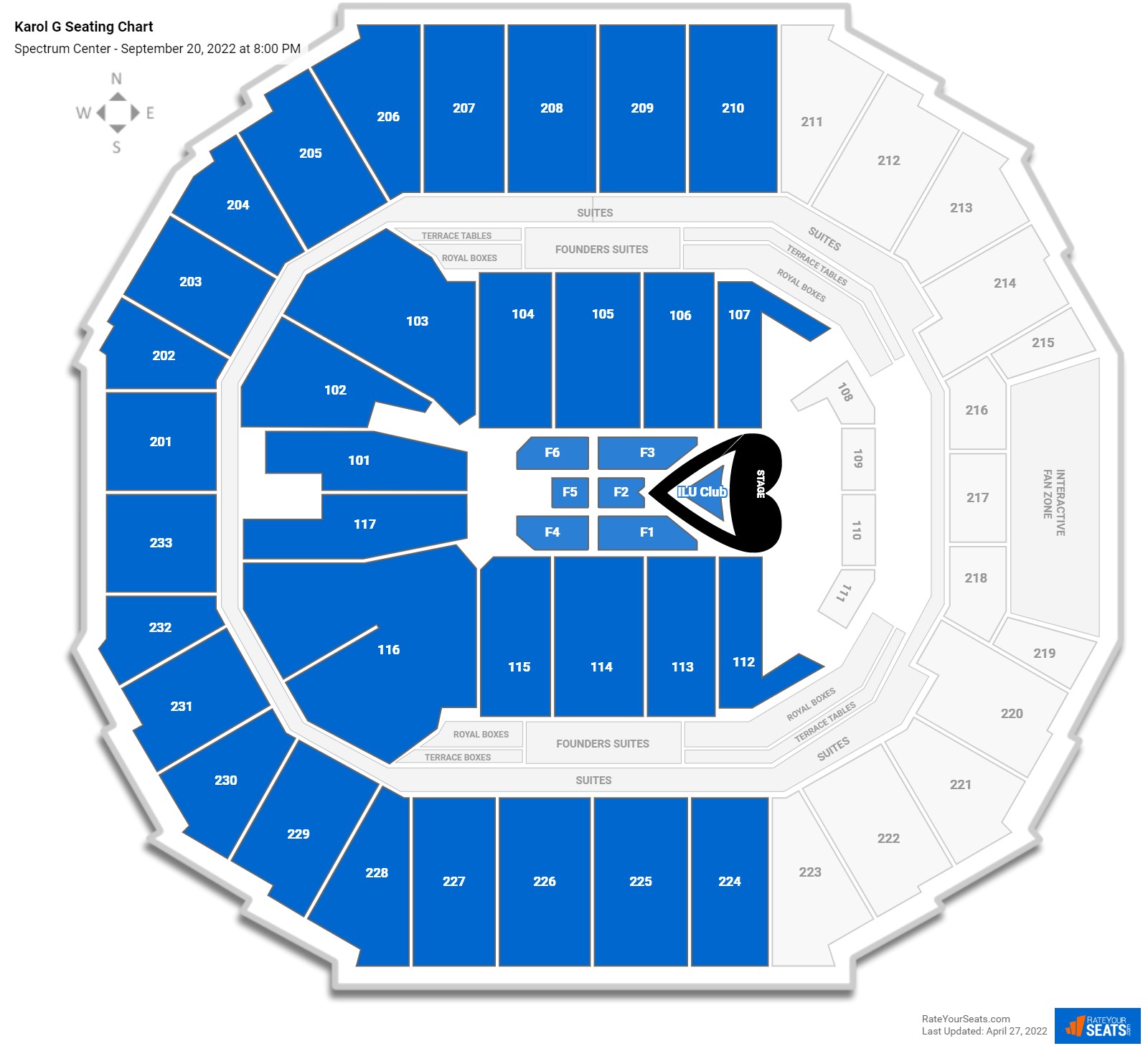 Spectrum Center Concert Seating Chart