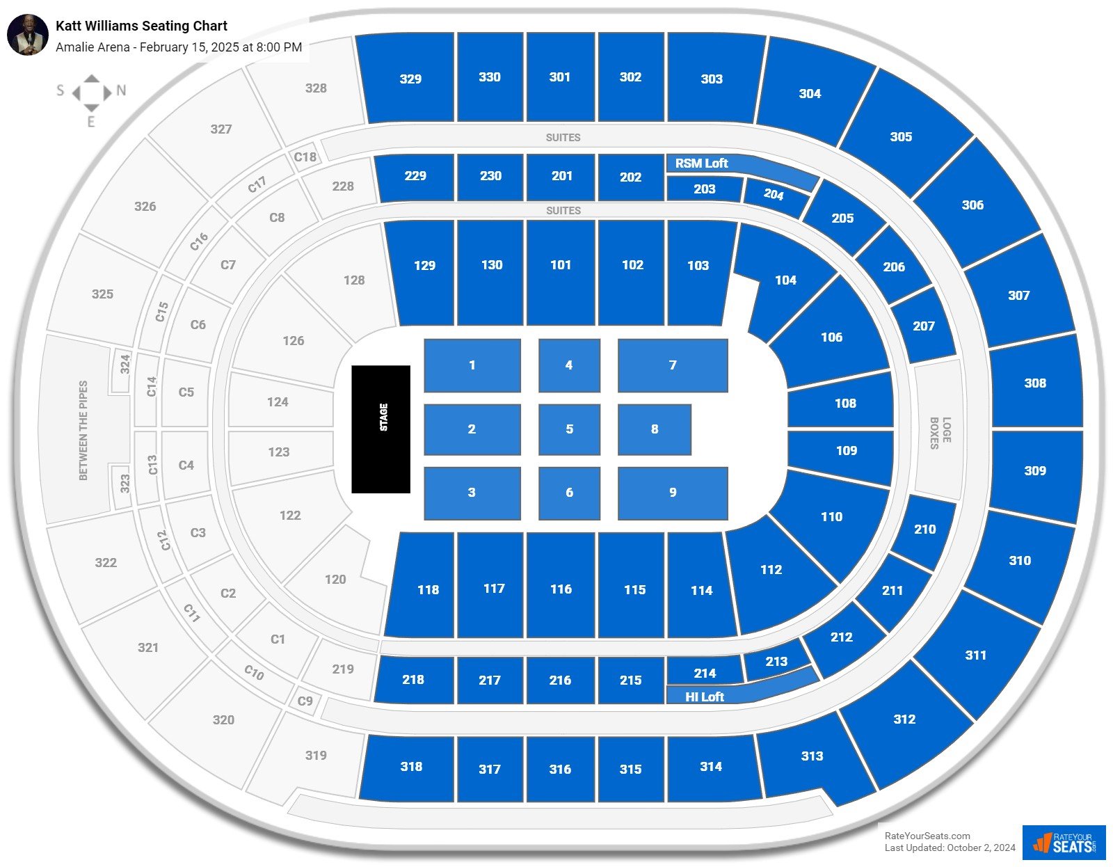 Amalie Arena Concert Seating Chart