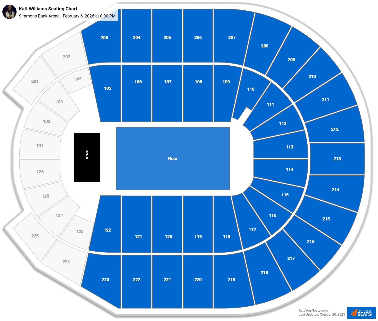 Katt Williams seating chart Simmons Bank Arena