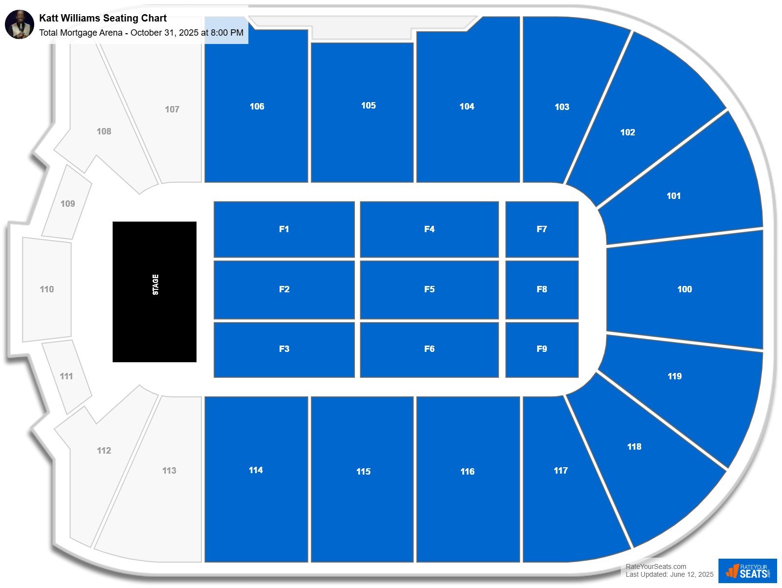 Katt Williams seating chart Total Mortgage Arena