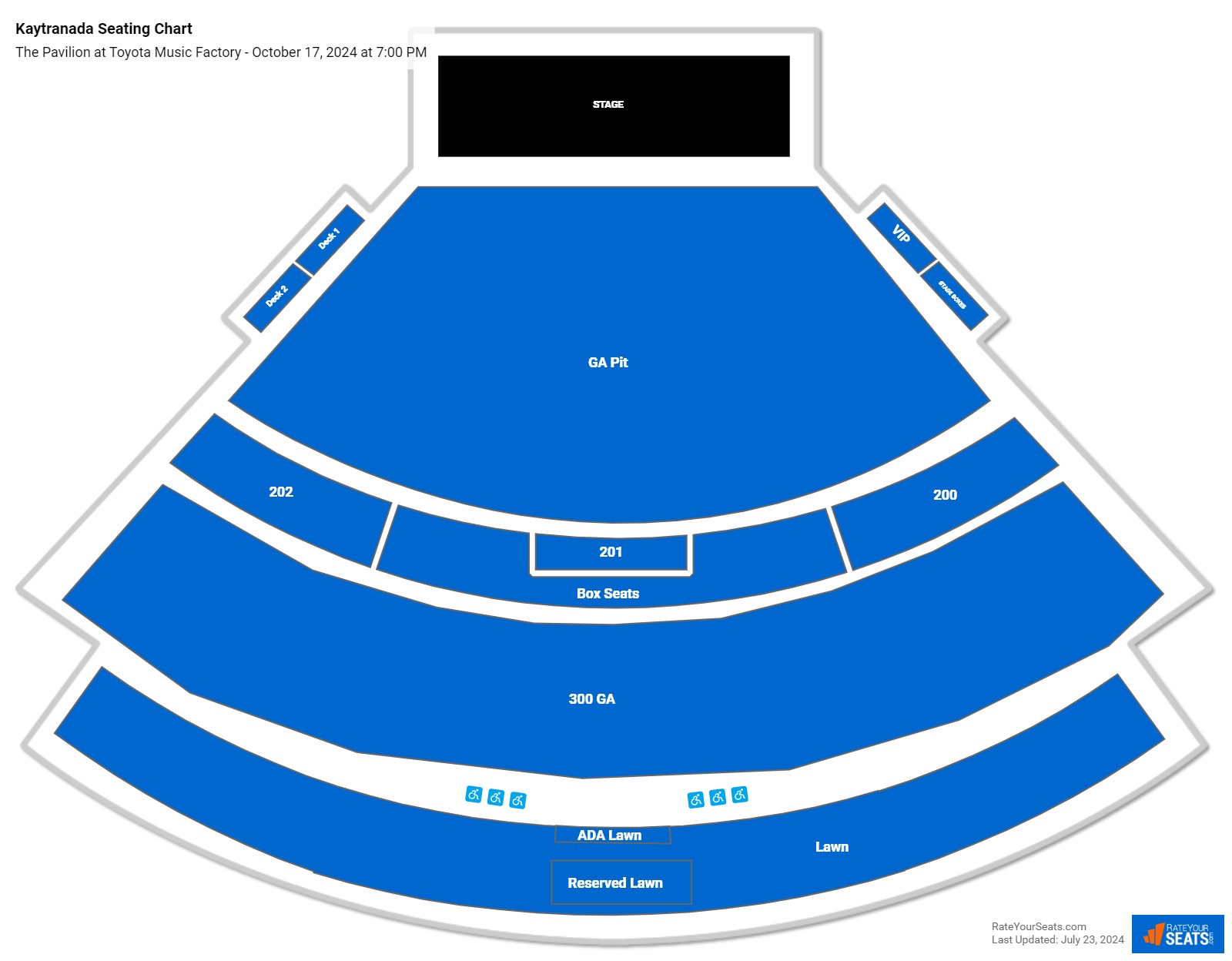 The Pavilion at Toyota Music Factory Seating Chart - RateYourSeats.com