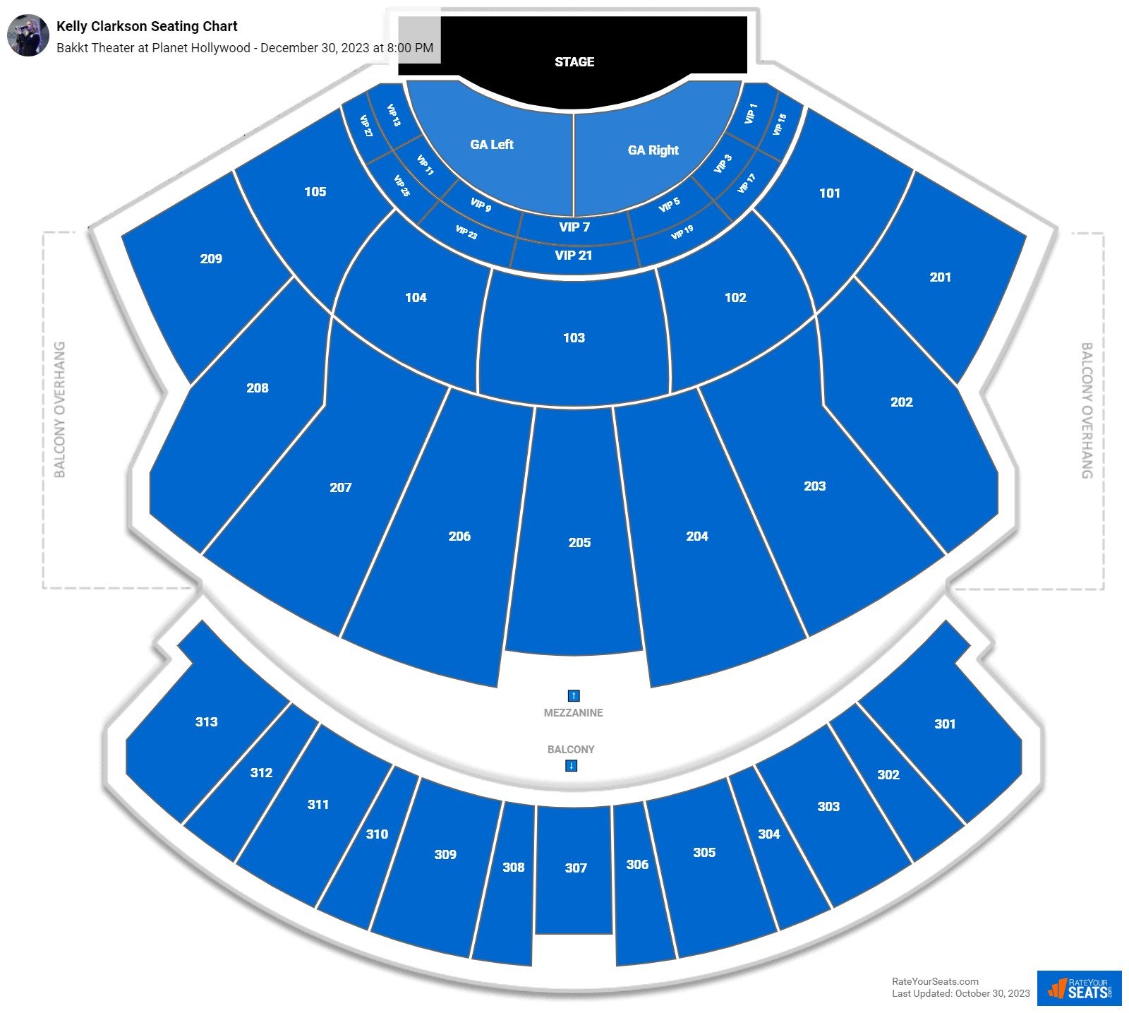 Bakkt Theater at Hollywood Seating Chart