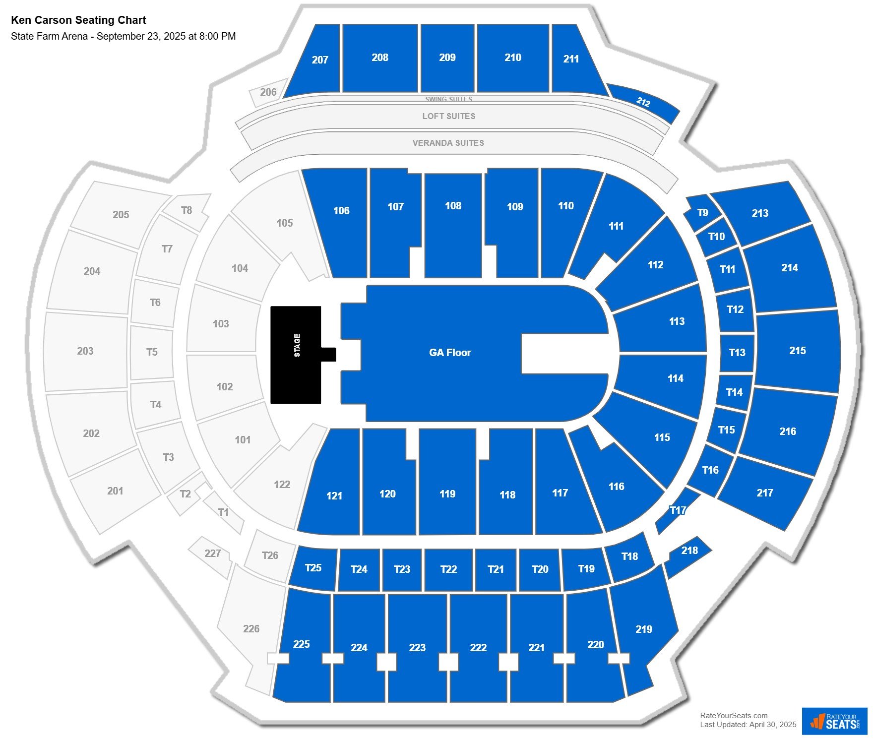 Ken Carson seating chart State Farm Arena