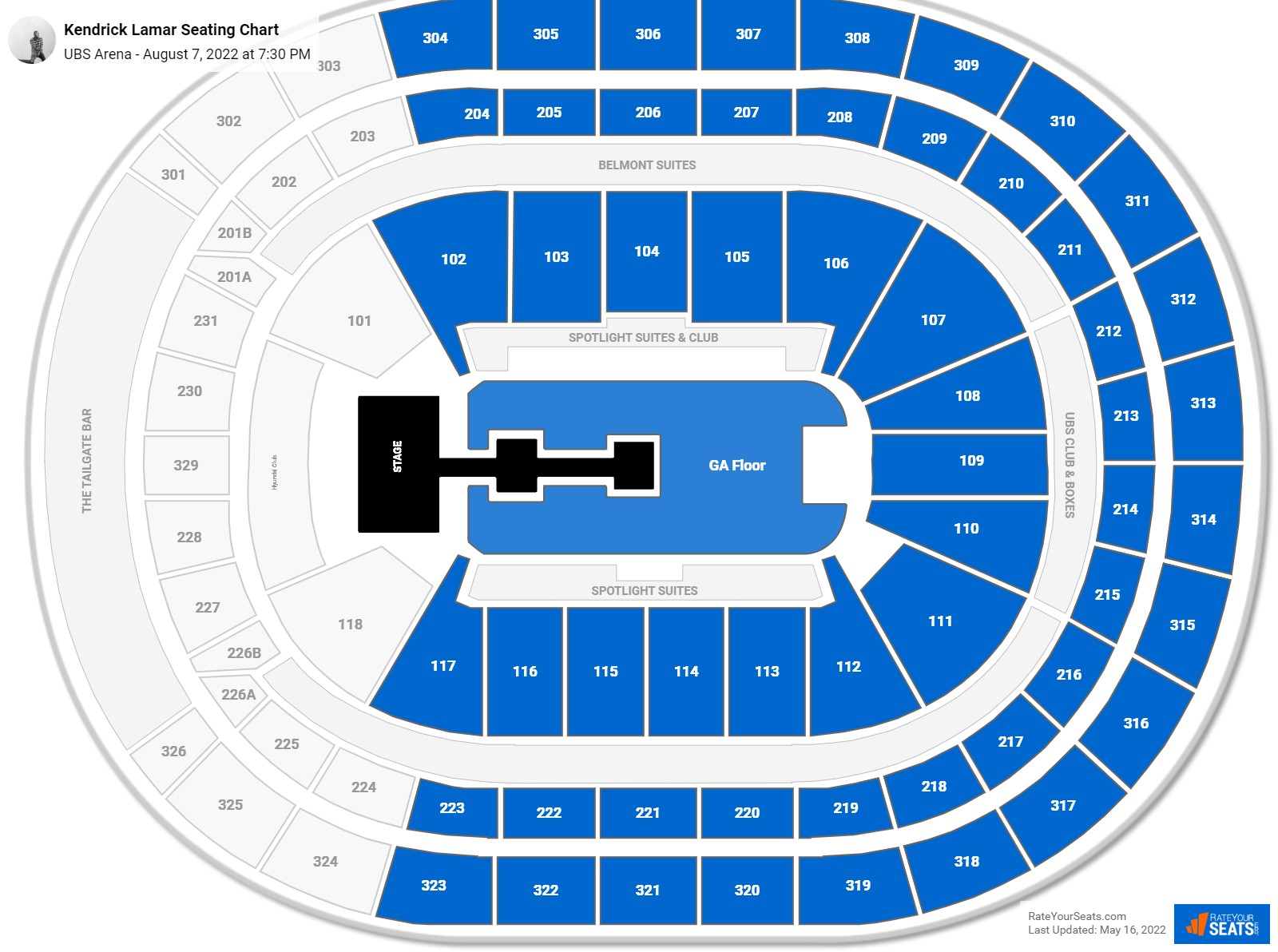 UBS Arena Concert Seating Chart - RateYourSeats.com