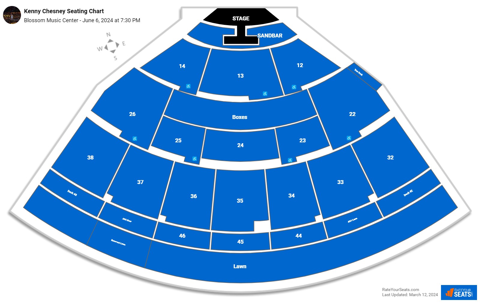 Blossom Music Center Seating Chart - RateYourSeats.com