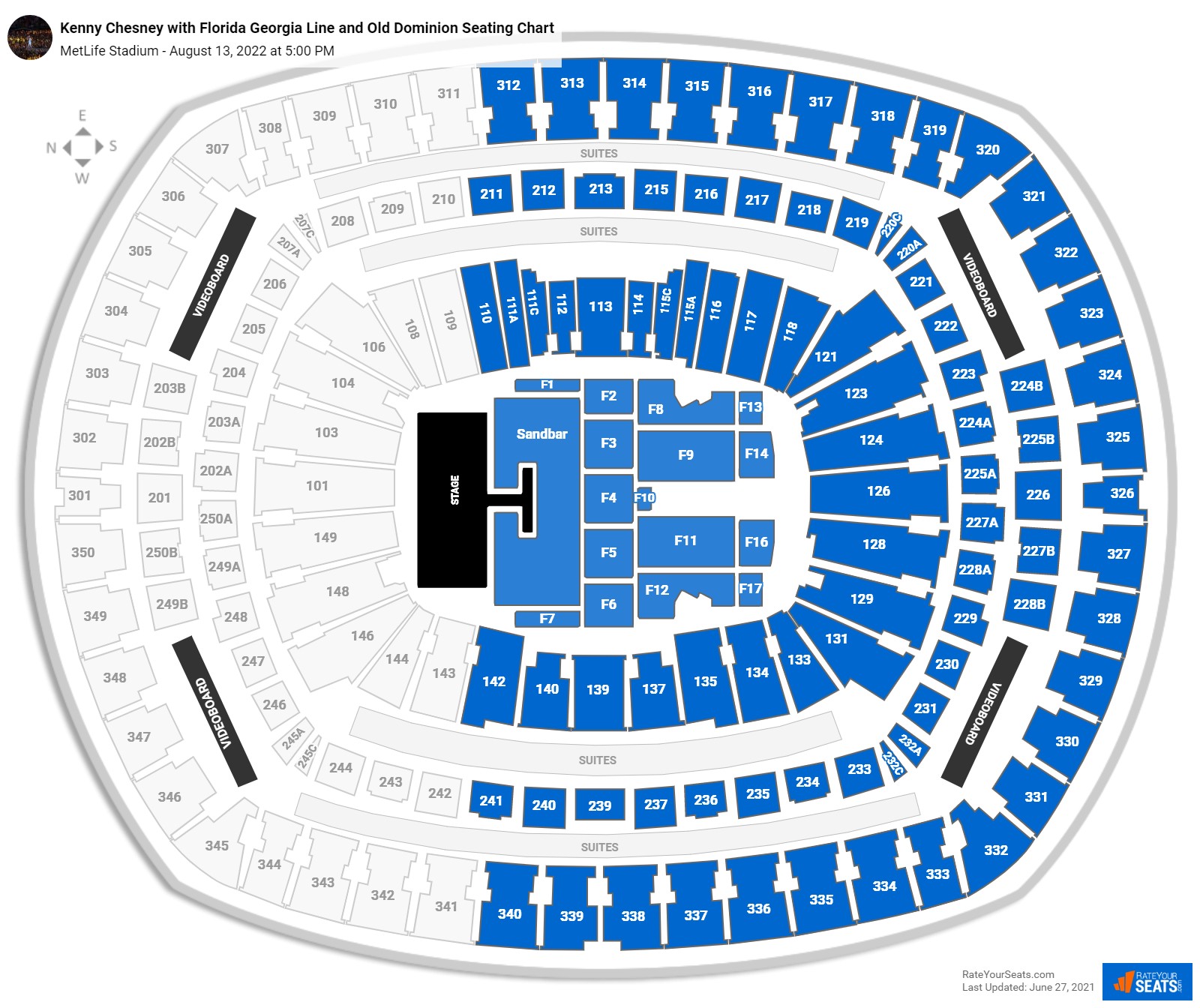 MetLife Stadium Concert Seating Chart