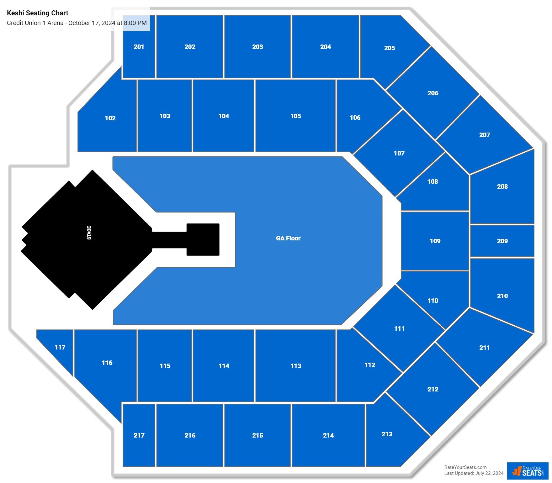 Credit Union 1 Arena Seating Chart - RateYourSeats.com