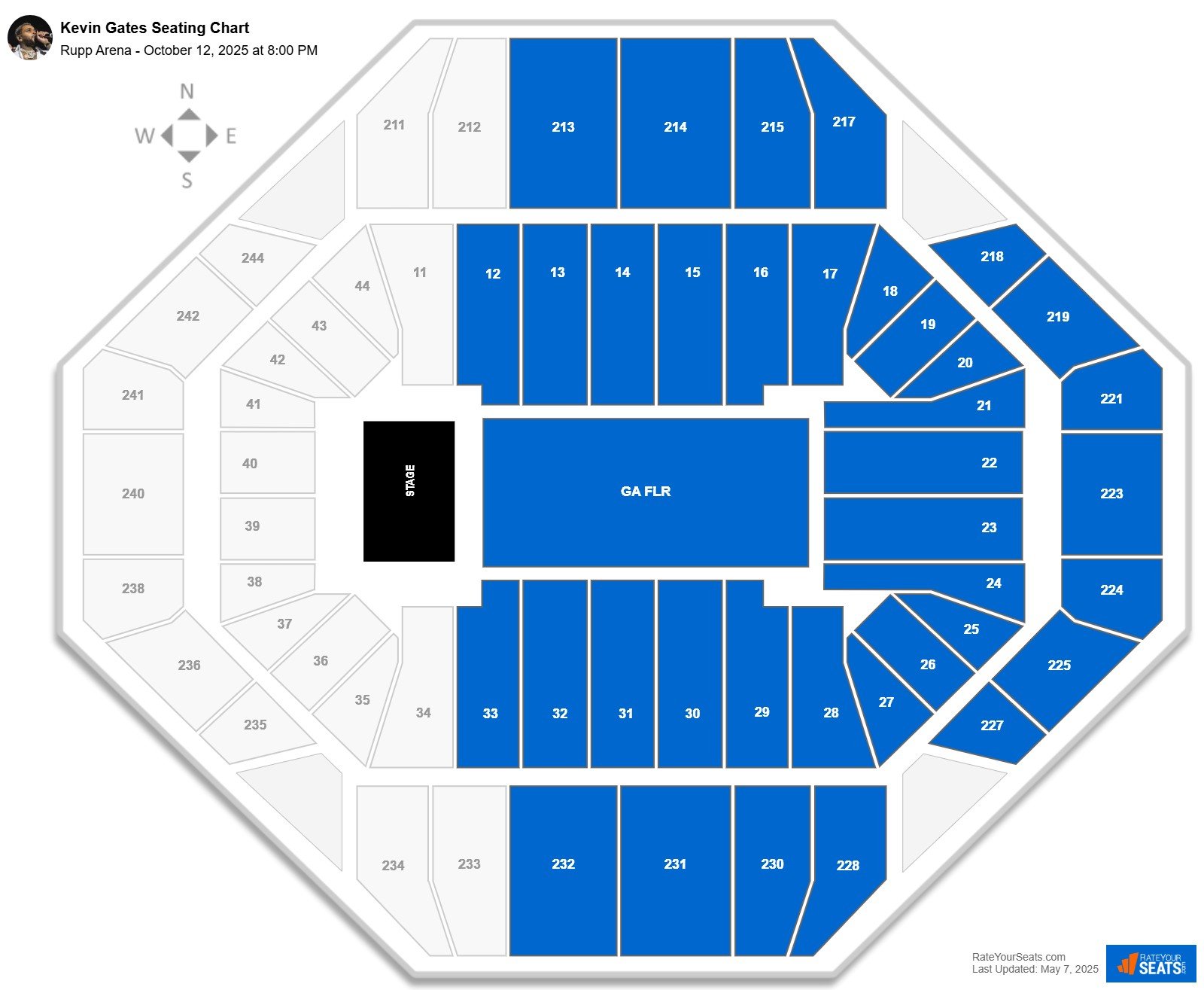 Kevin Gates seating chart Rupp Arena