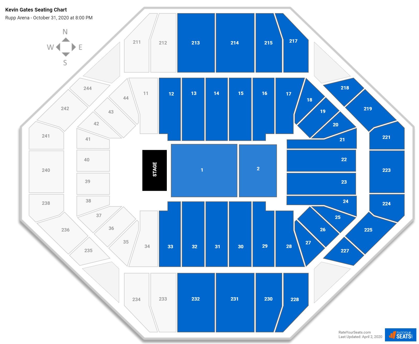 Rupp Arena Seating Charts for Concerts
