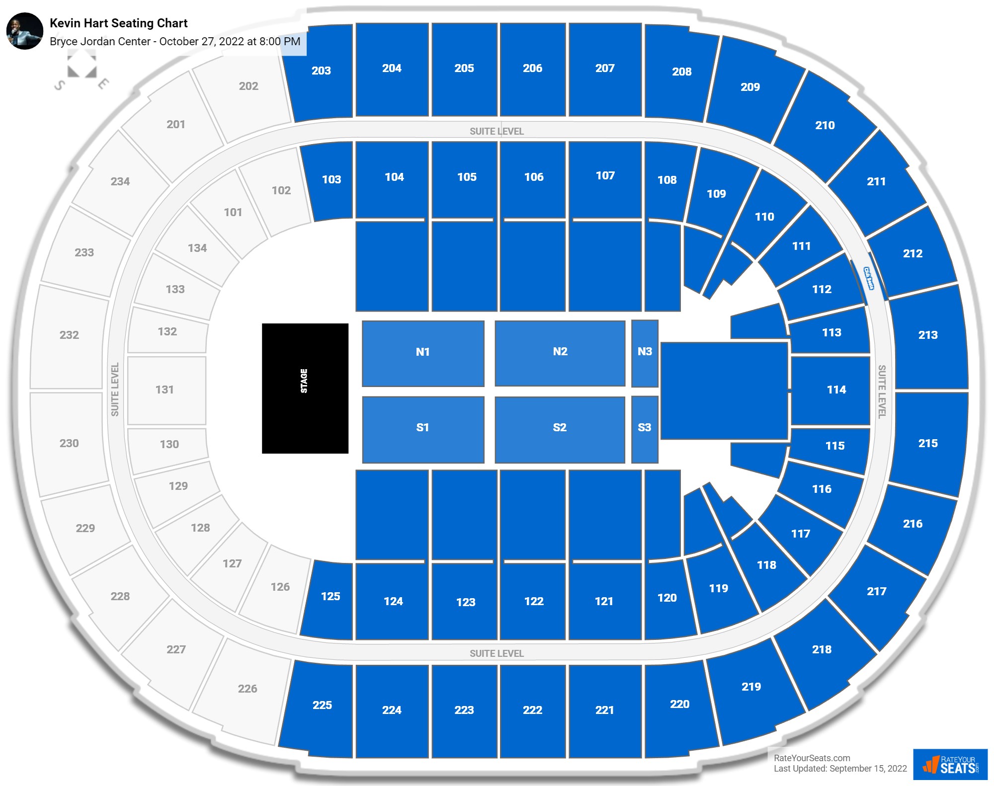 Bryce Jordan Center Concert Seating Chart - RateYourSeats.com