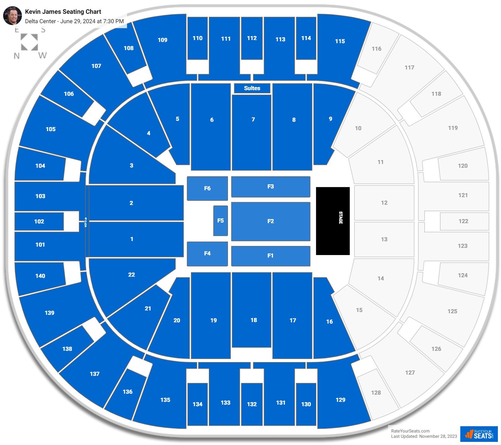 Delta Center Concert Seating Chart - RateYourSeats.com