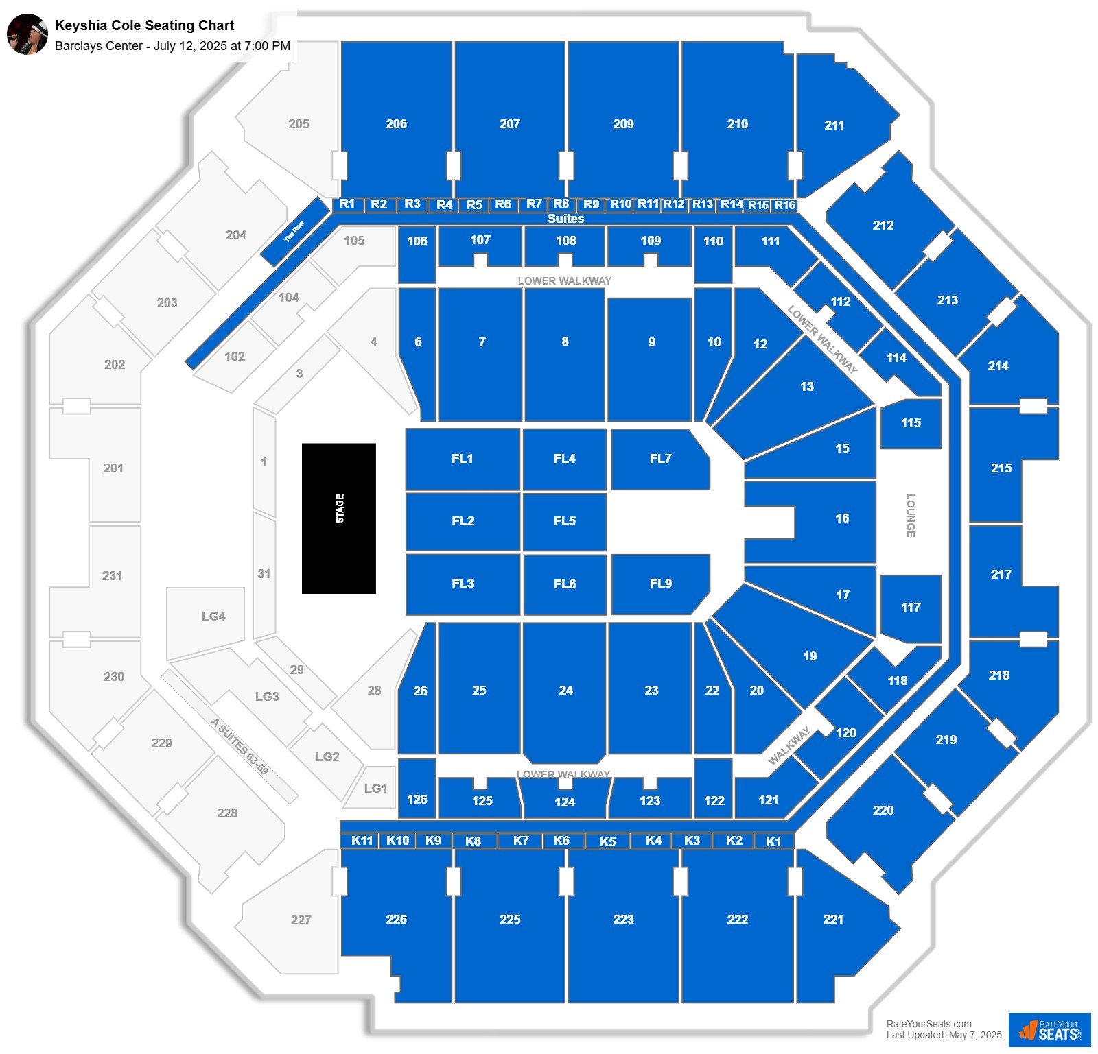 Keyshia Cole seating chart Barclays Center