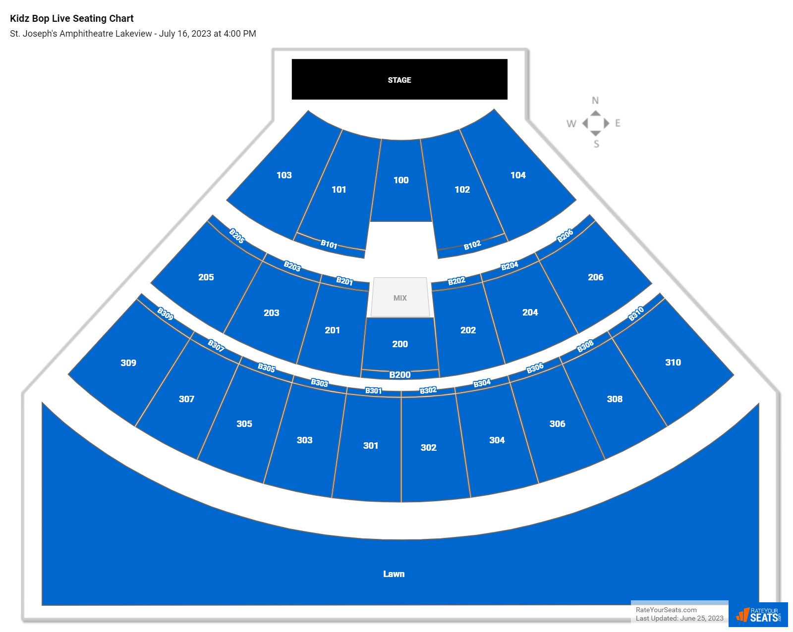 St. Joseph's Amphitheatre Lakeview Seating Chart