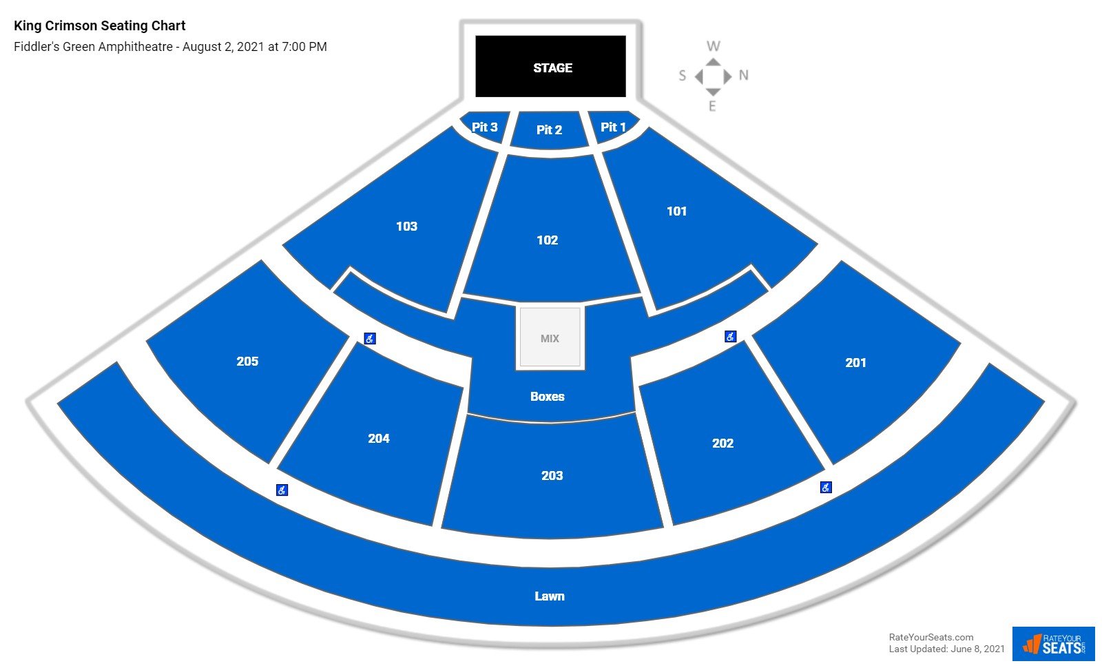 Fiddler's Green Amphitheatre Seating Chart - Rateyourseats.com