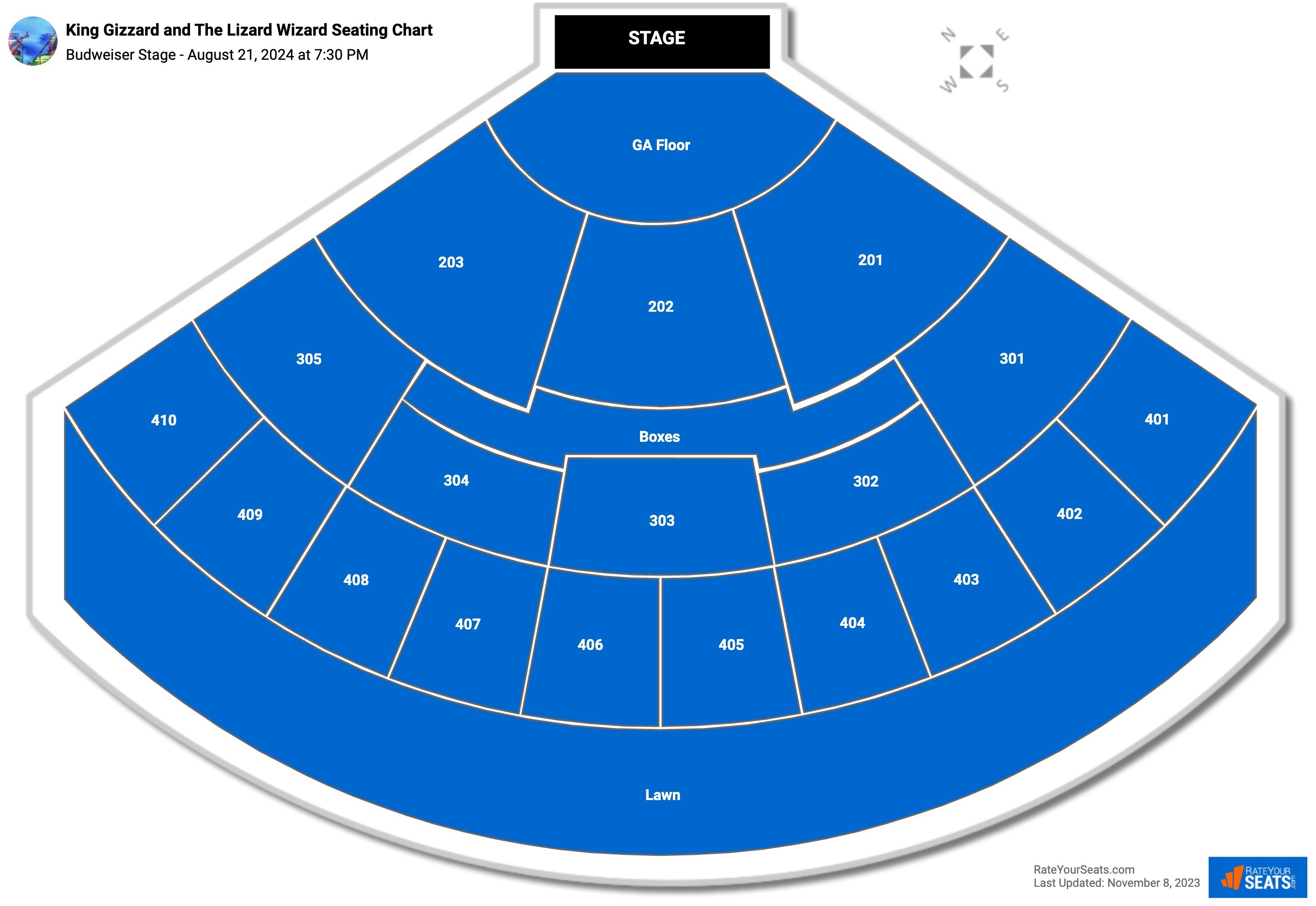 Budweiser Stage Seating Chart - RateYourSeats.com