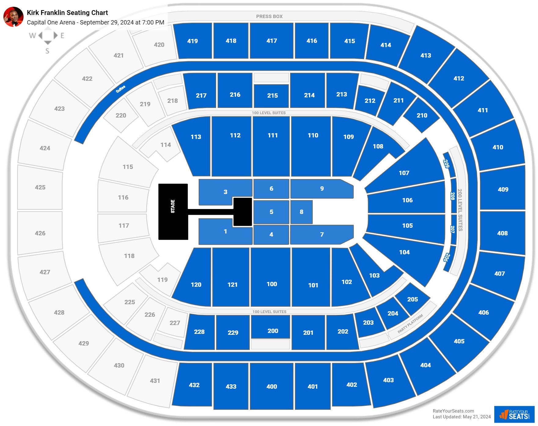 Capital One Arena Concert Seating Chart - RateYourSeats.com