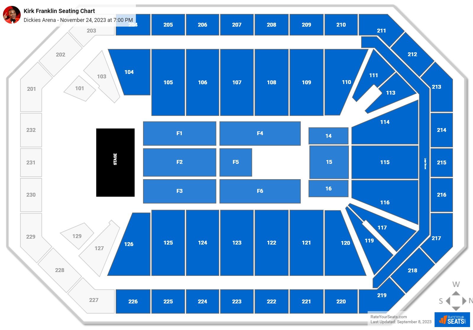 Dickies Arena Concert Seating Chart - RateYourSeats.com