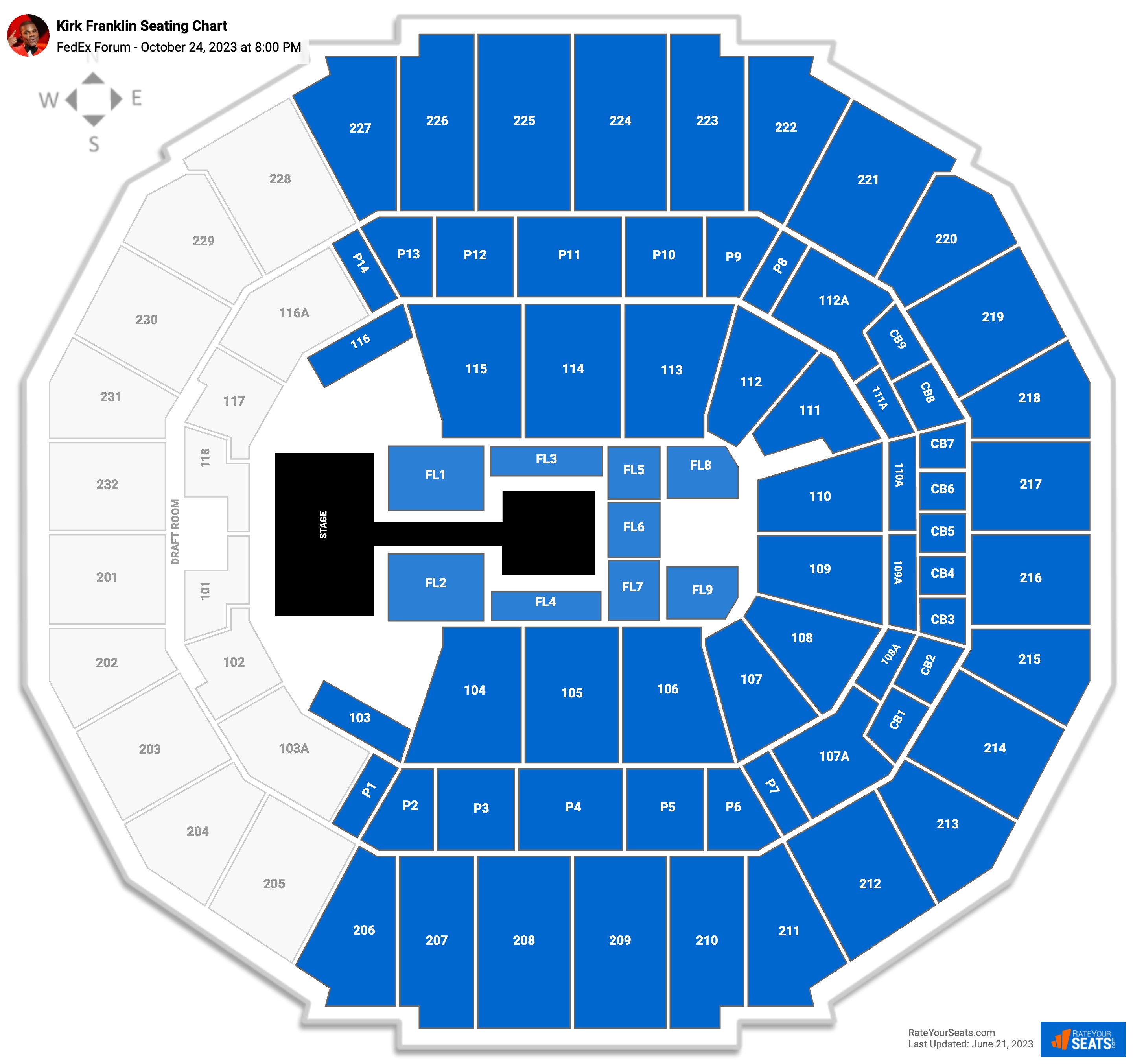 FedEx Forum Concert Seating Chart - RateYourSeats.com