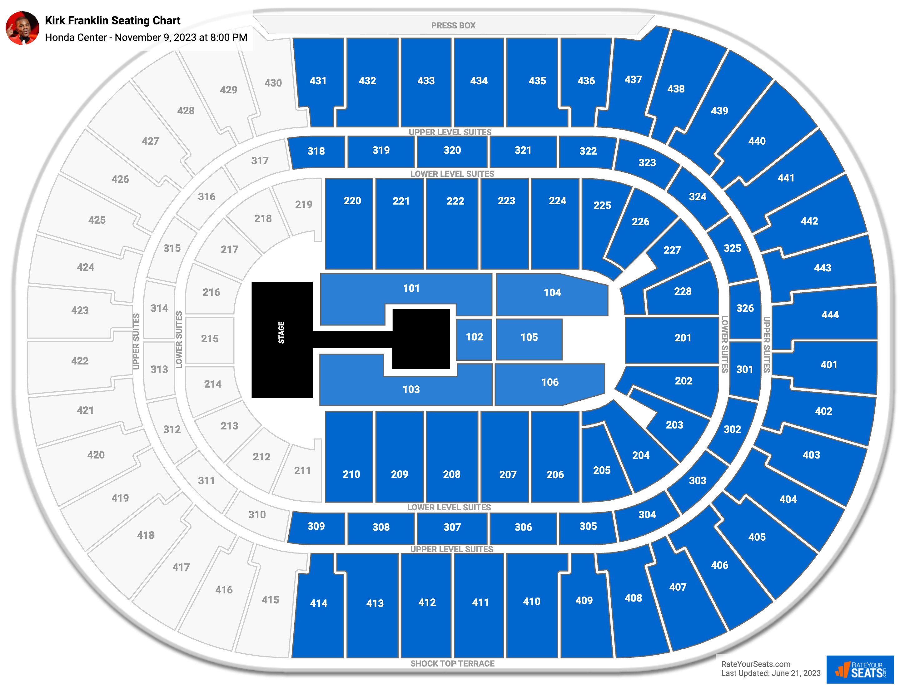 Honda Center Concert Seating Chart - RateYourSeats.com