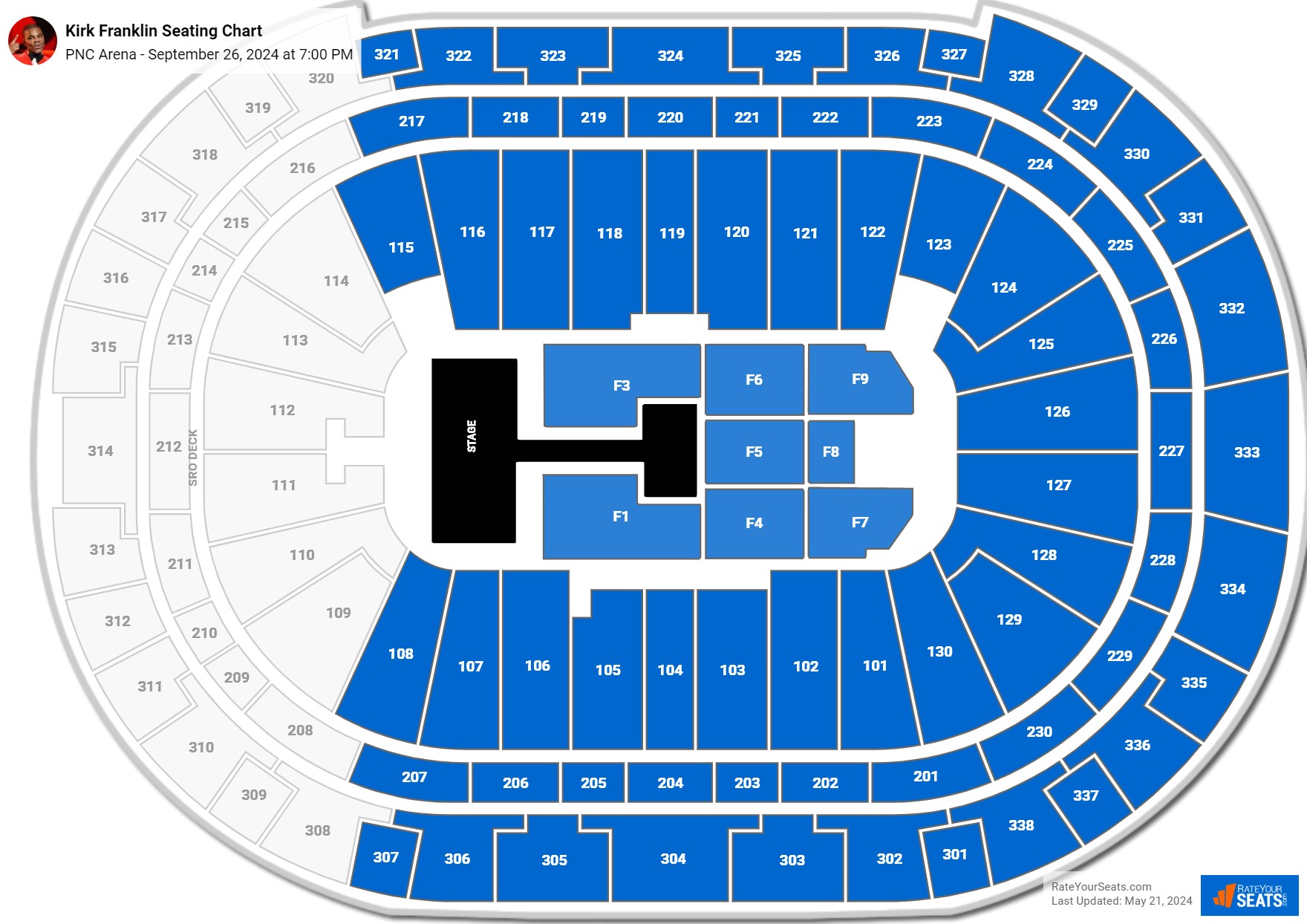 PNC Arena Concert Seating Chart - RateYourSeats.com