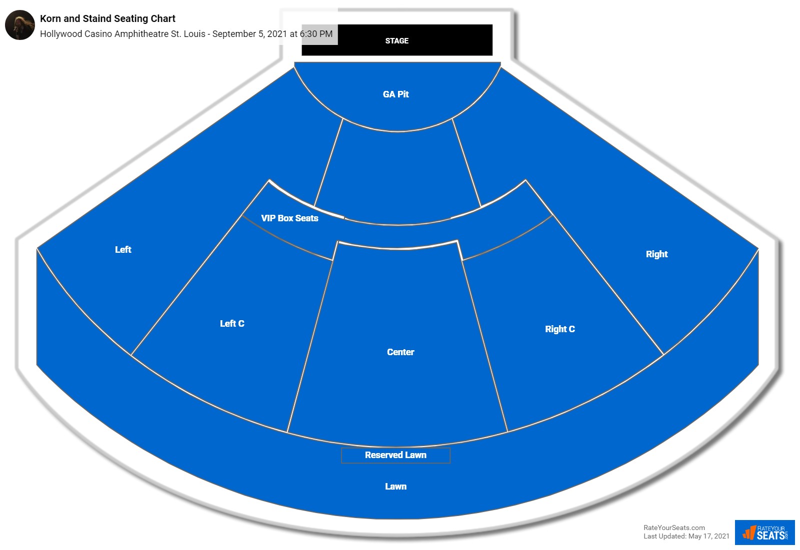 hollywood casino amphitheater seating chart st louis