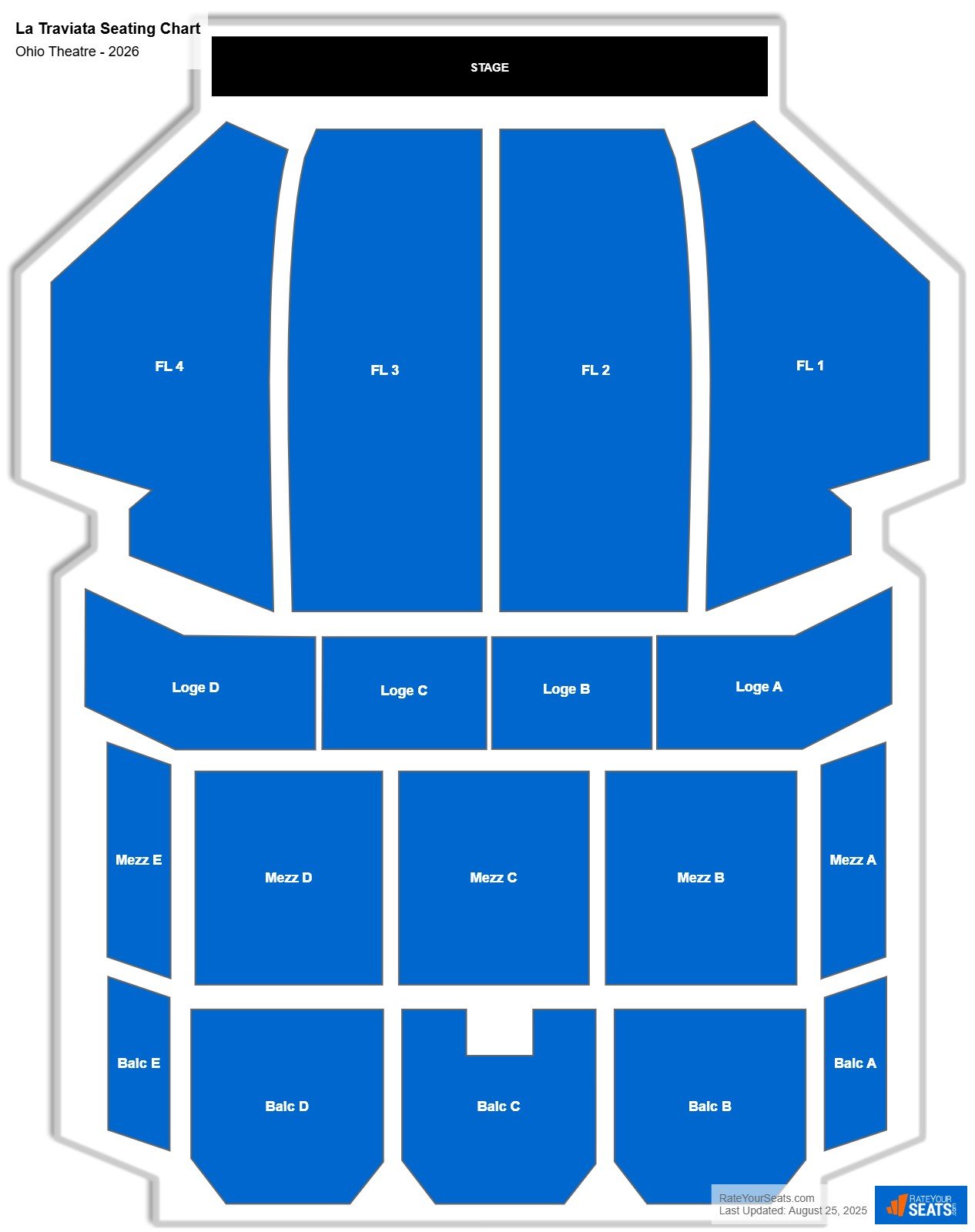 La Traviata seating chart Ohio Theatre