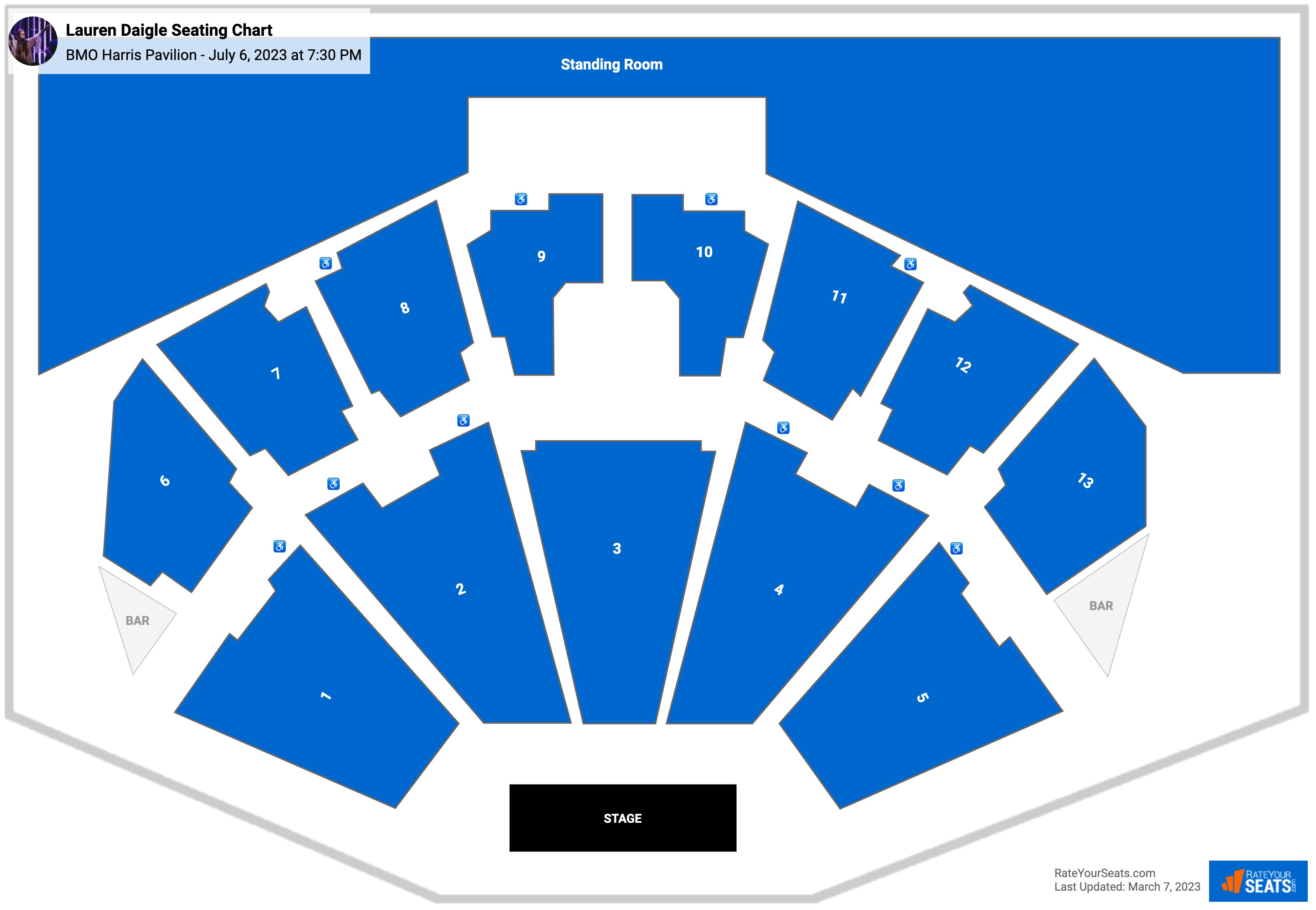 BMO Harris Pavilion Seating Chart - RateYourSeats.com