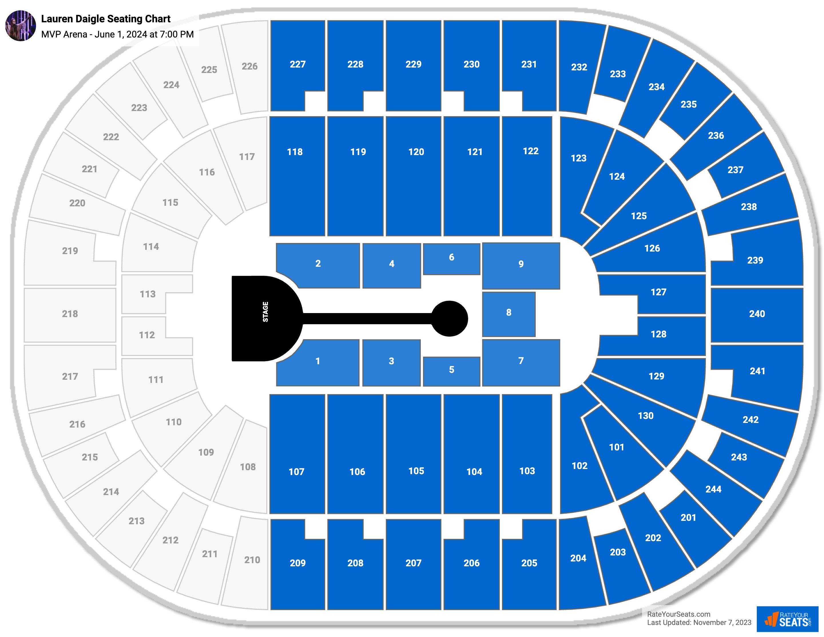 MVP Arena Concert Seating Chart - RateYourSeats.com