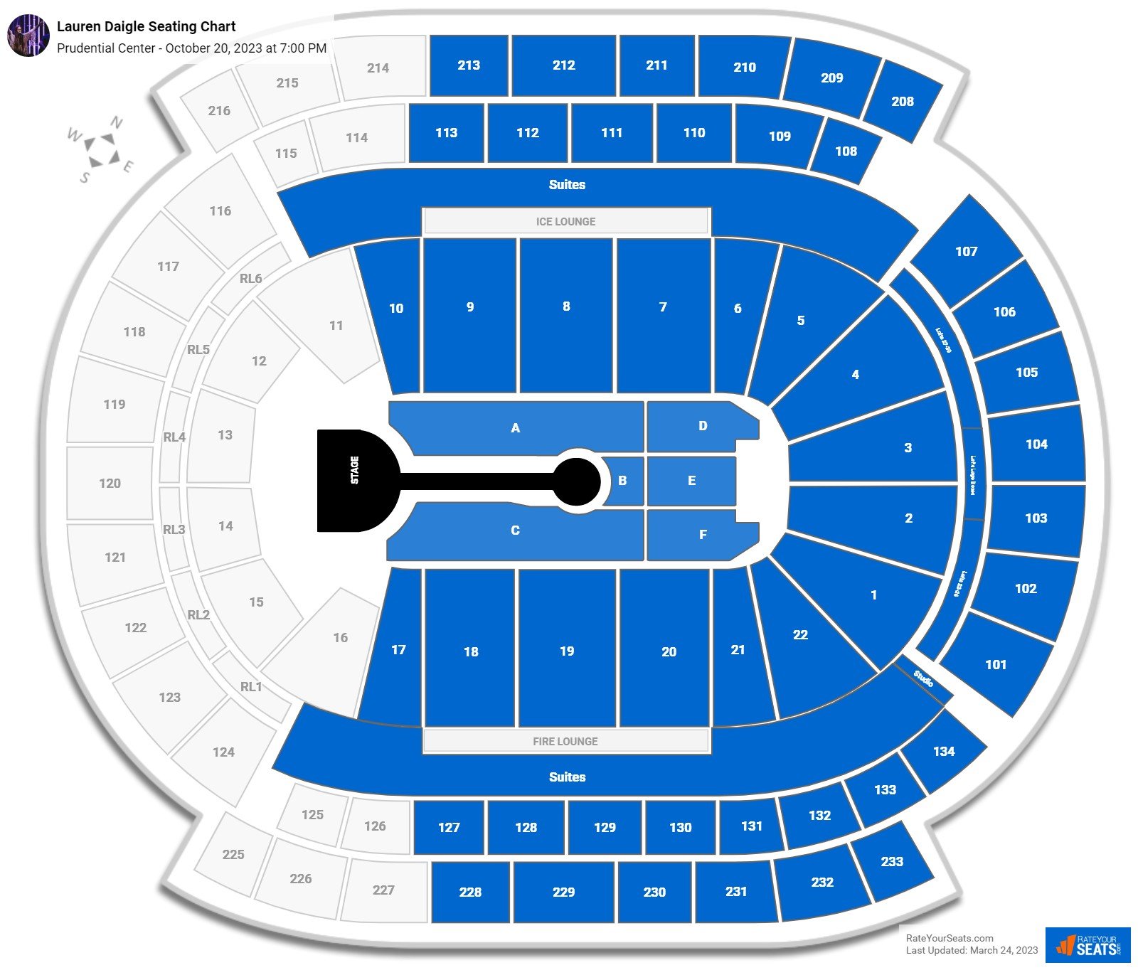 Prudential Center Concert Seating Chart - RateYourSeats.com