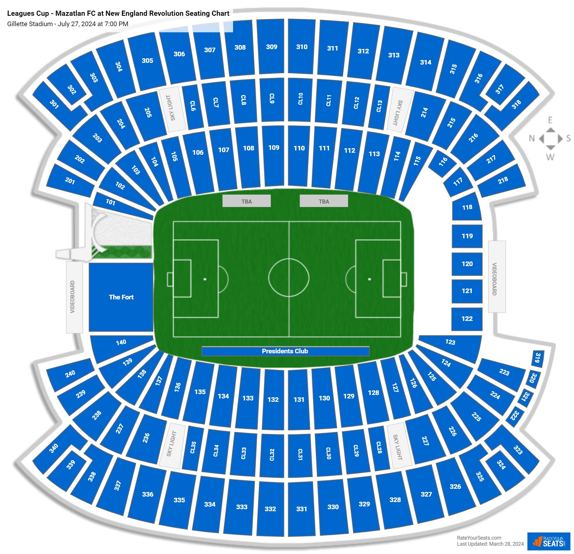 Gillette Stadium Concert Seating Chart - RateYourSeats.com