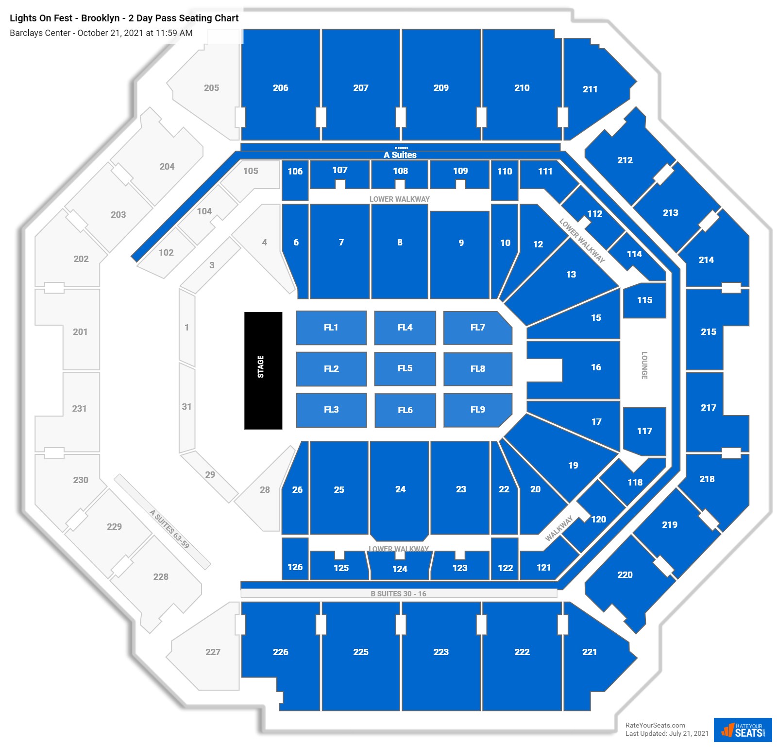 Lights On Fest - Brooklyn - 2 Day Pass seating chart Barclays Center