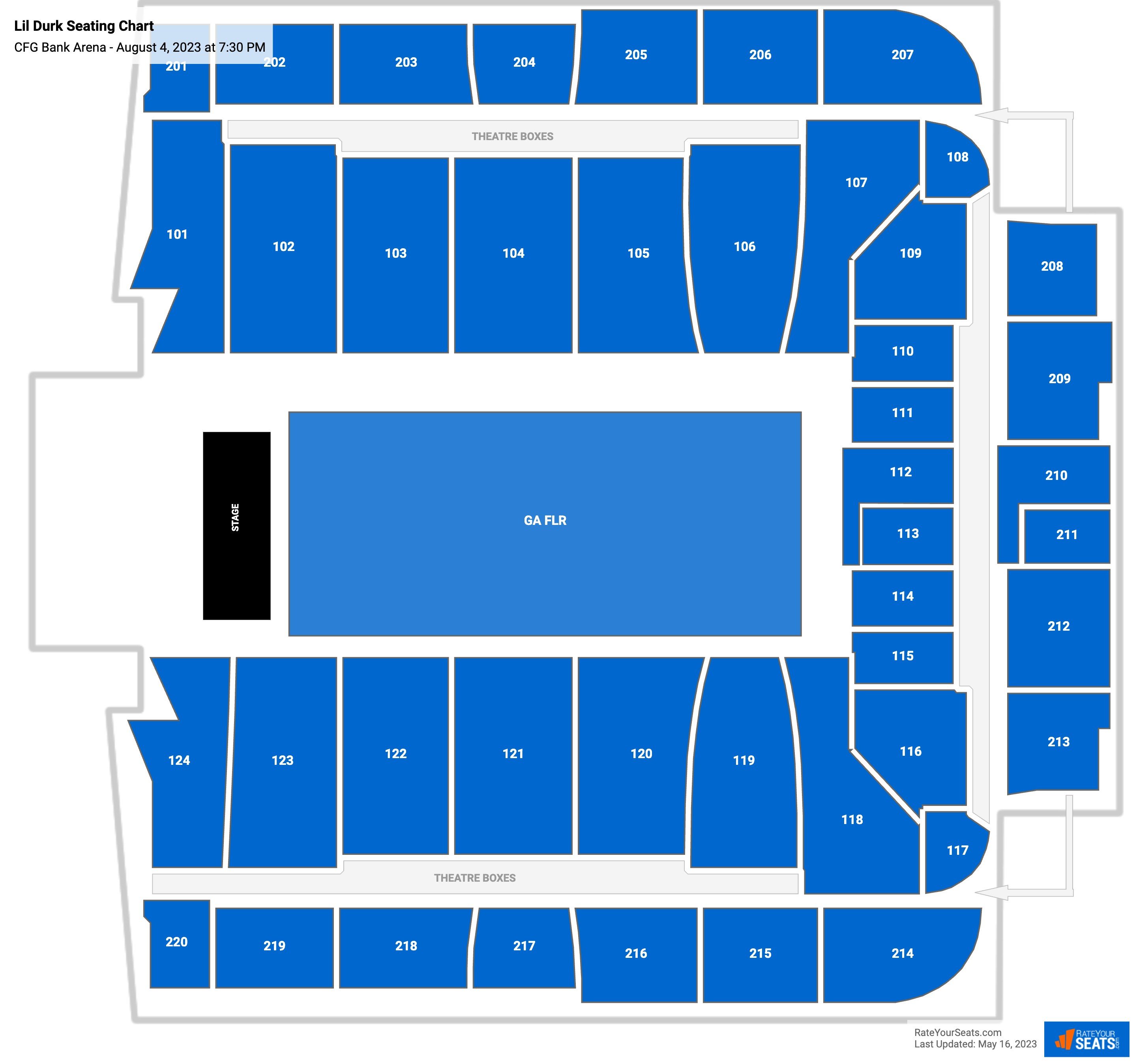 CFG Bank Arena Seating Chart - RateYourSeats.com