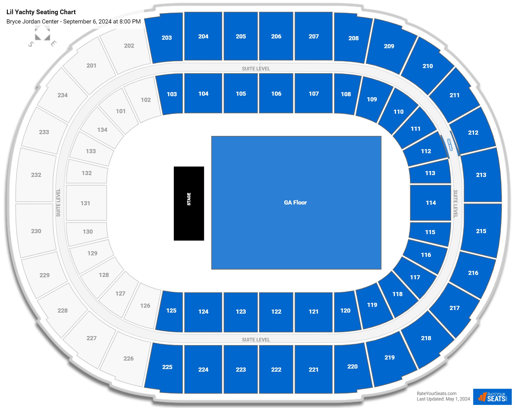 Bryce Jordan Center Concert Seating Chart - RateYourSeats.com